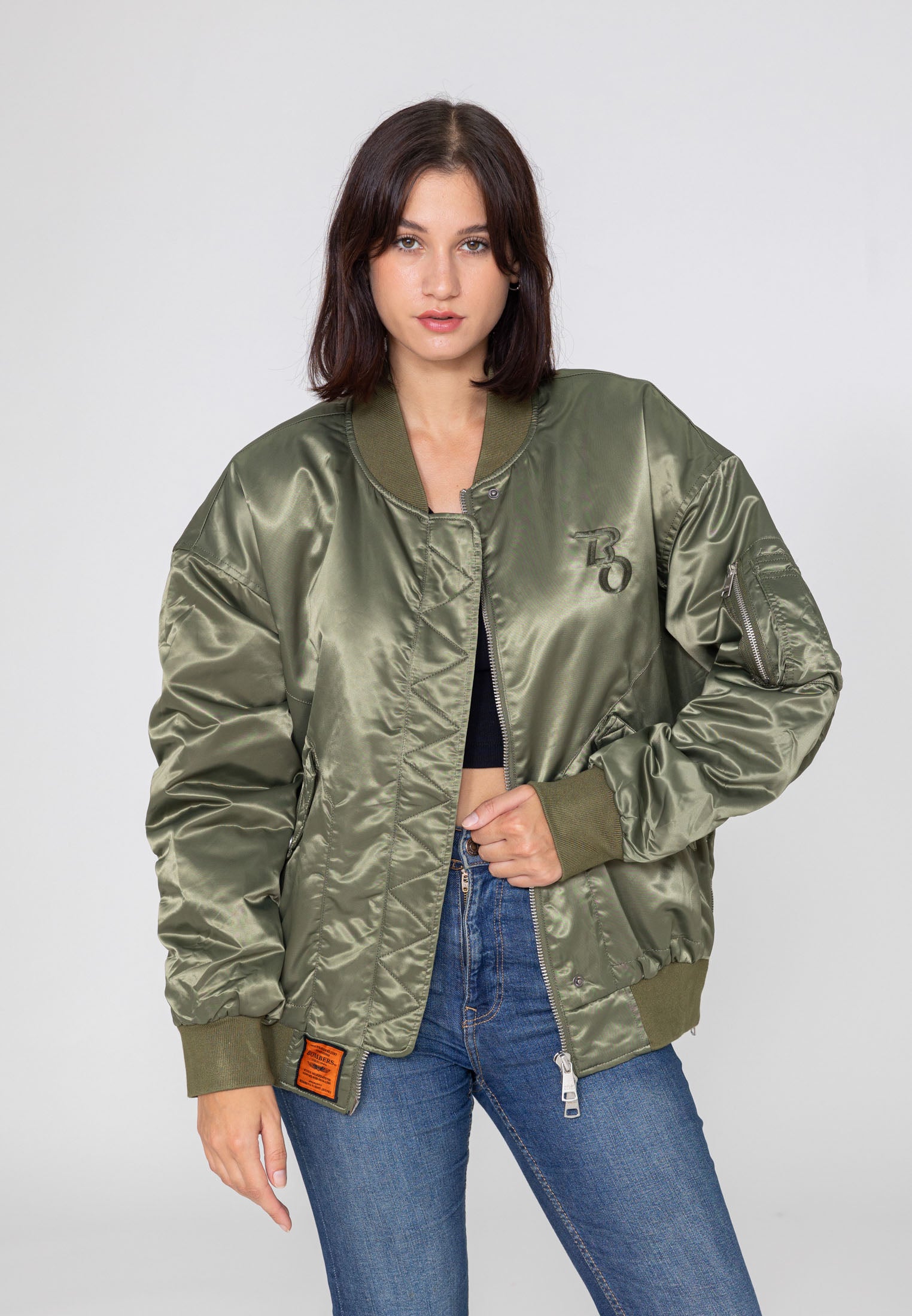 Giacca bomber Wavy U in kaki Giacche Bombers Original
