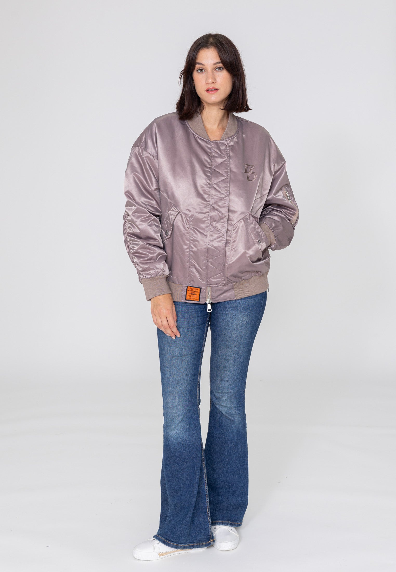 Giacca bomber Wavy U in rosa Bombers Original