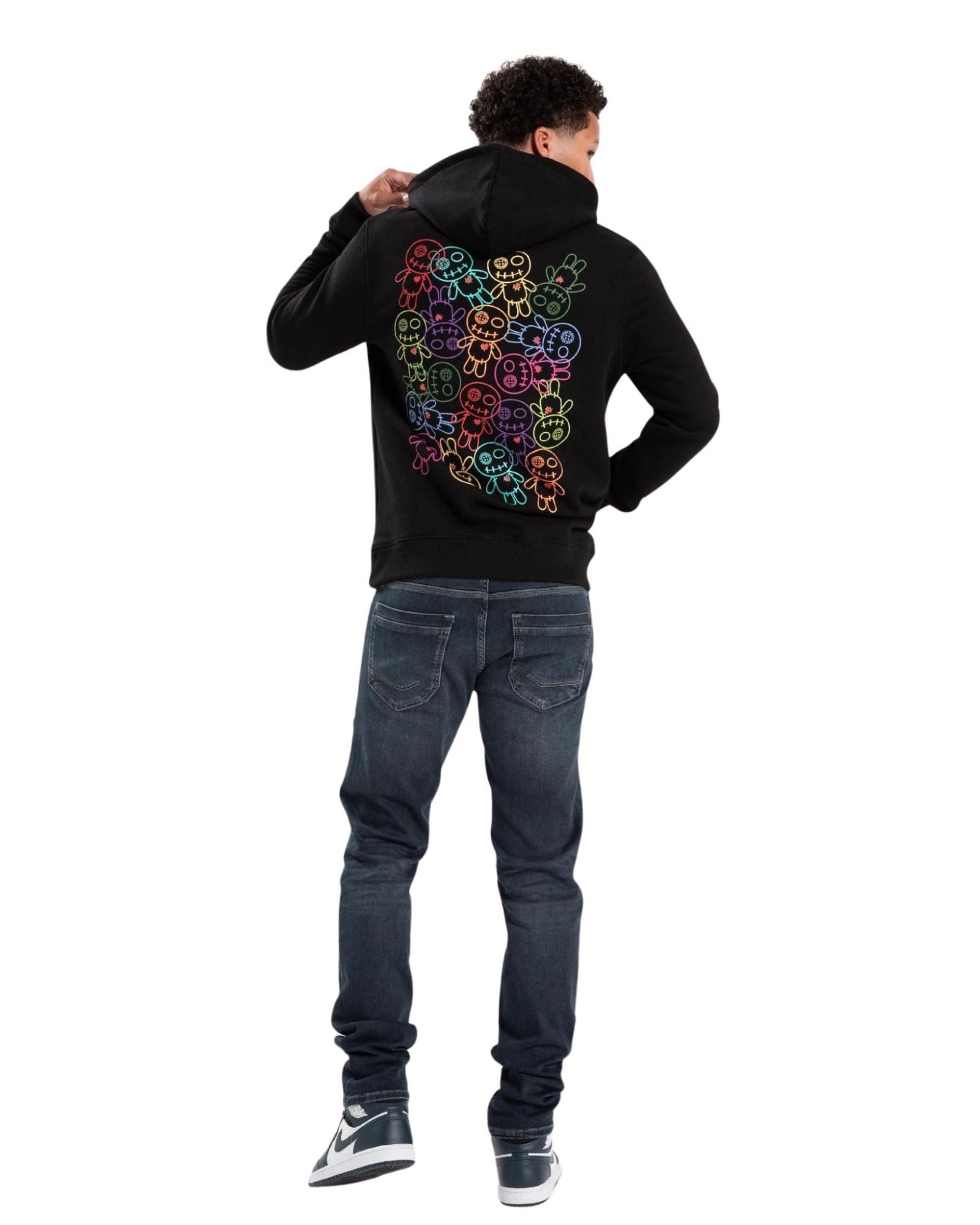 Felpa con cappuccio Bellevue in nero Felpa con cappuccio Wrong Friends