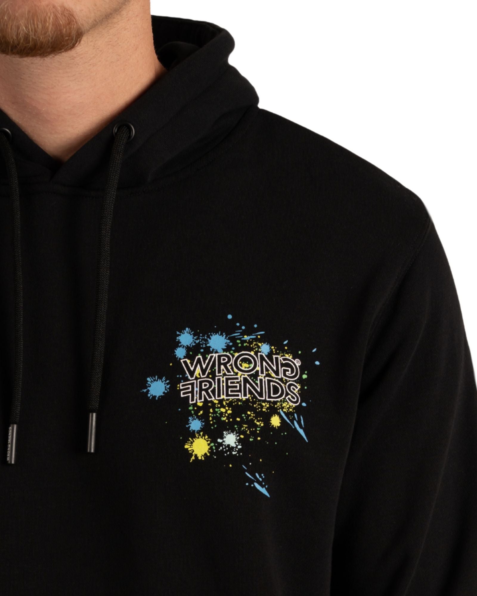 Felpa con cappuccio Hays in nero Felpa con cappuccio Wrong Friends