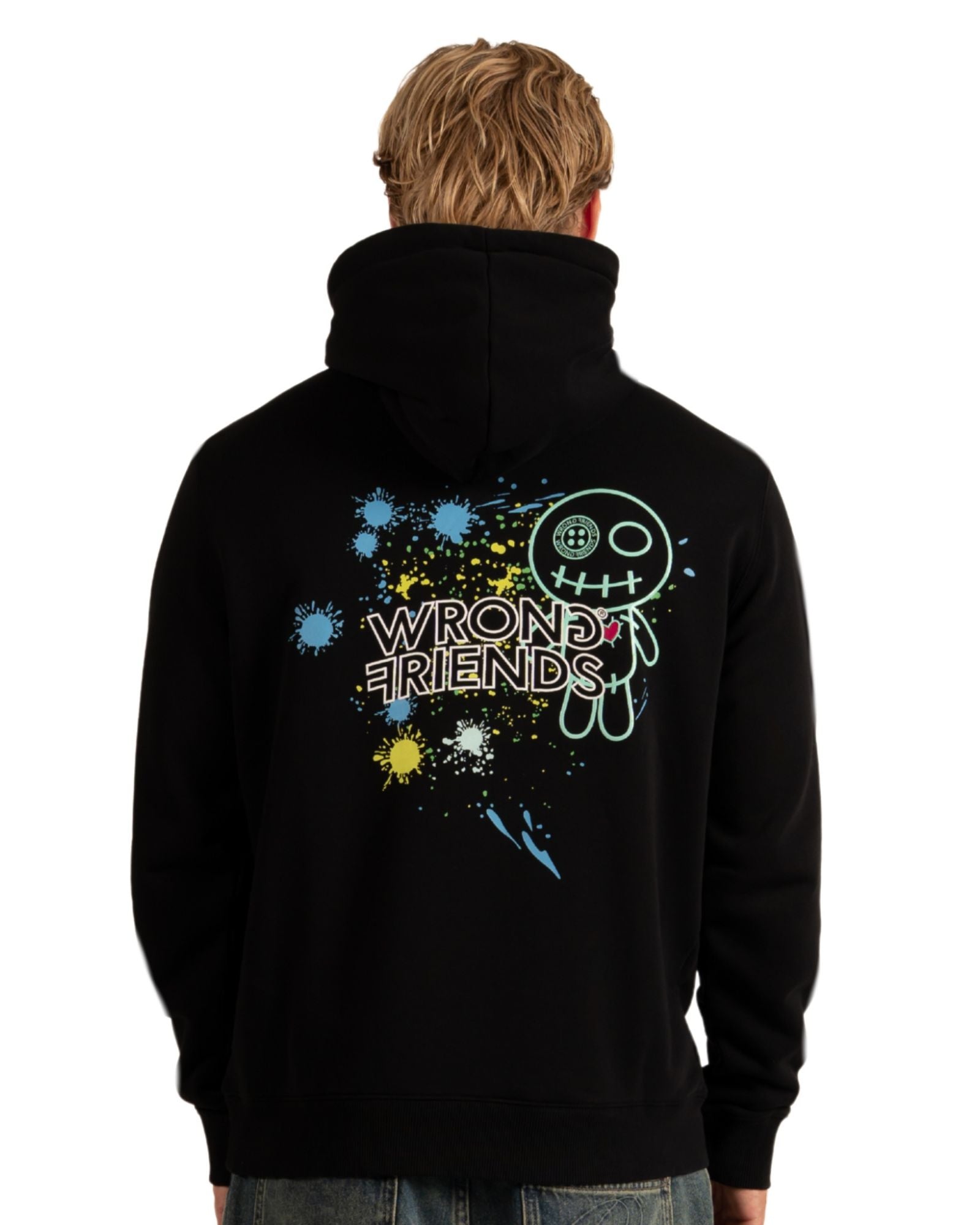 Felpa con cappuccio Hays in nero Felpa con cappuccio Wrong Friends
