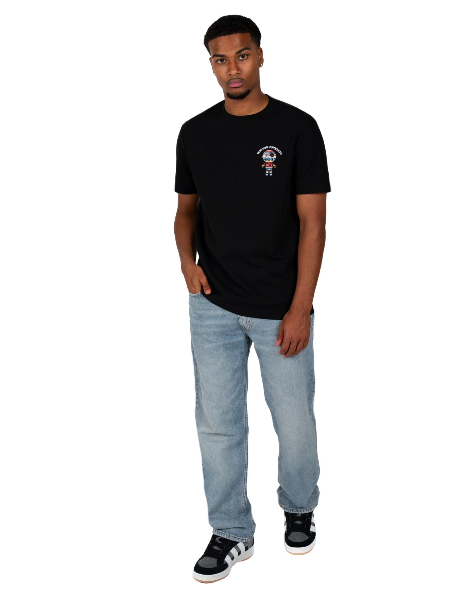 Maglietta San Benito in nero Magliette Wrong Friends