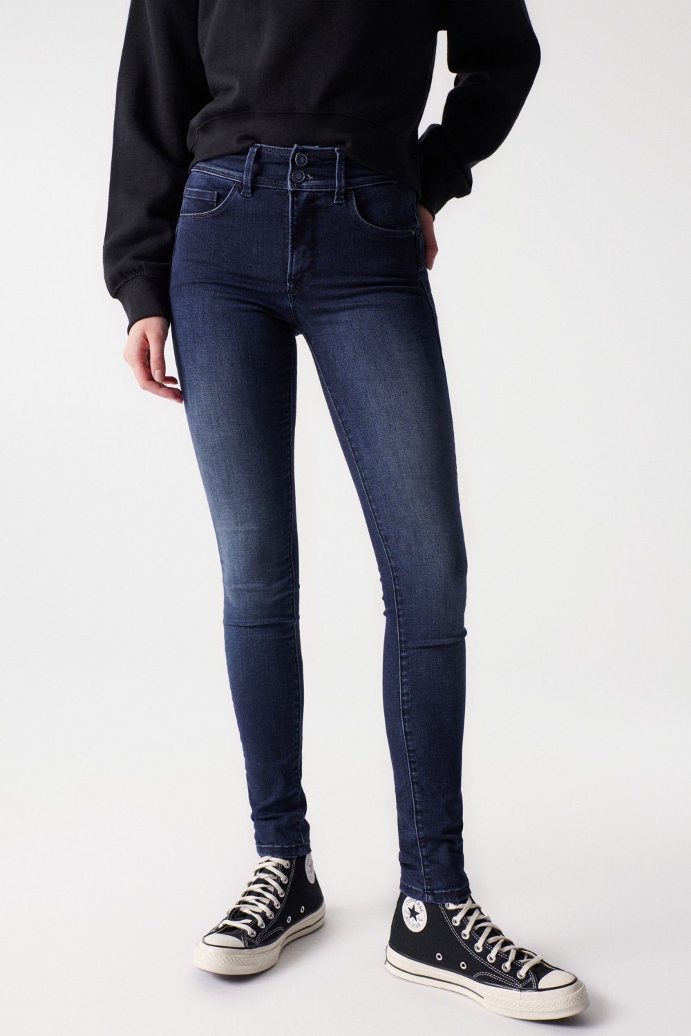 Jeans Secret Skinny Push-In con lavaggio a risciacquo Salsa Jeans