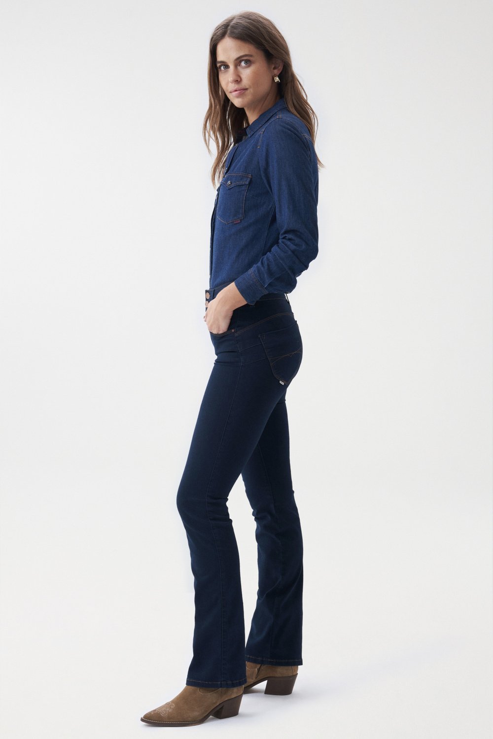Bootcut Jeans Secret Push-In con lavaggio a risciacquo Salsa Jeans
