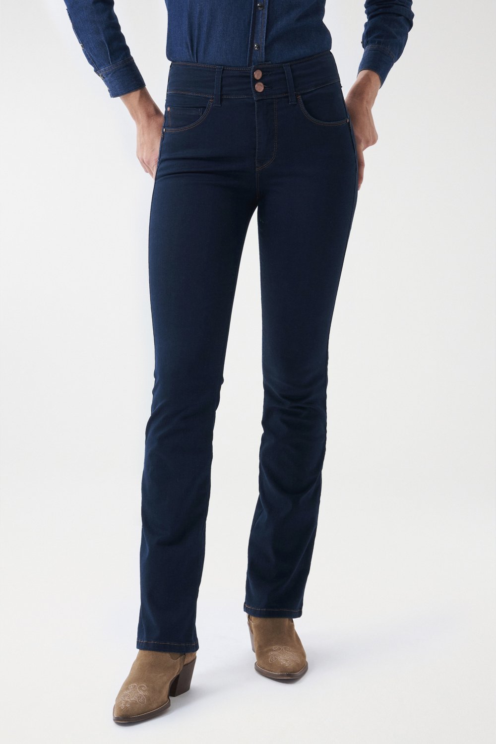 Bootcut Jeans Secret Push-In con lavaggio a risciacquo Salsa Jeans