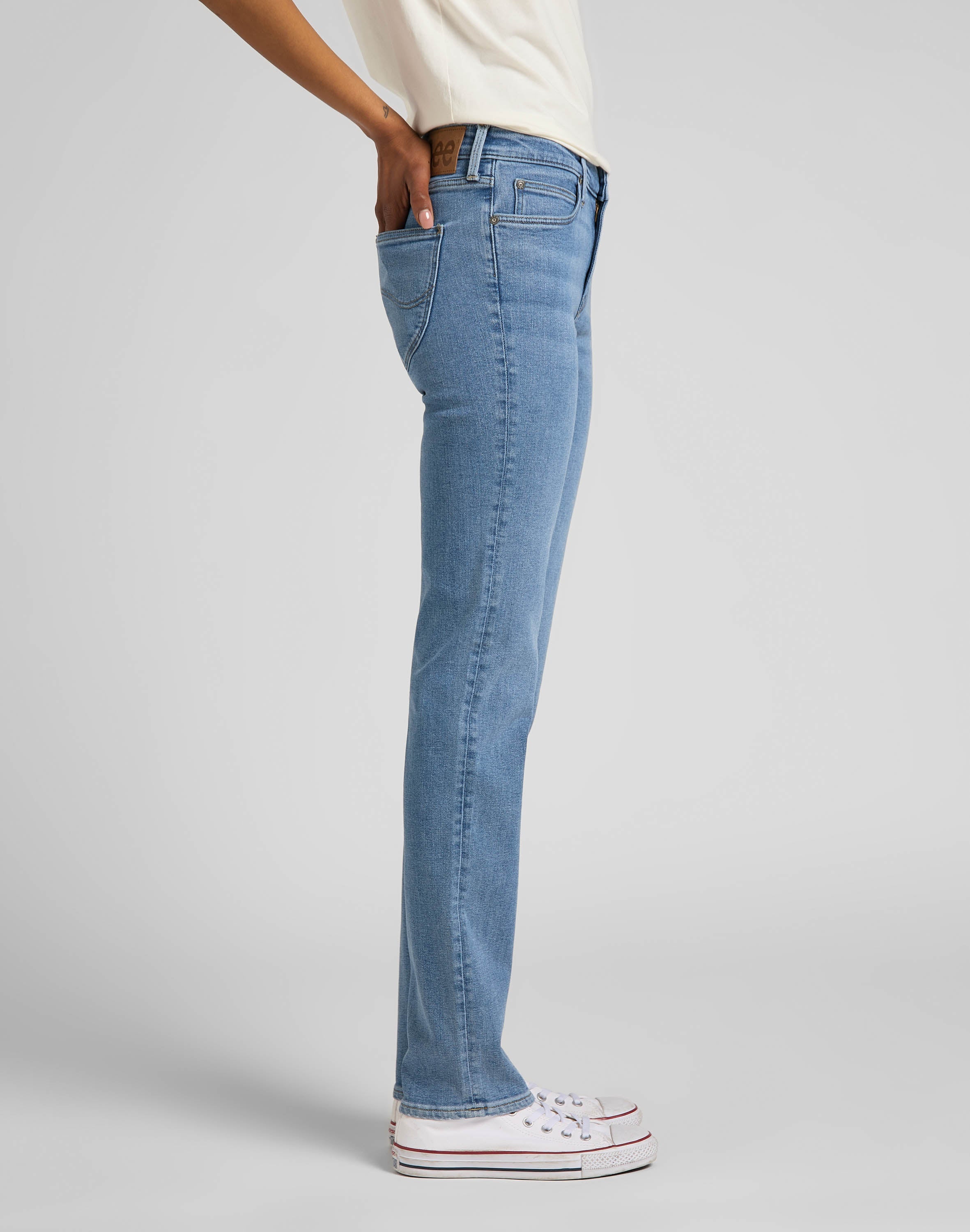 Jeans Marion Straight in Partly Cloudy Lee