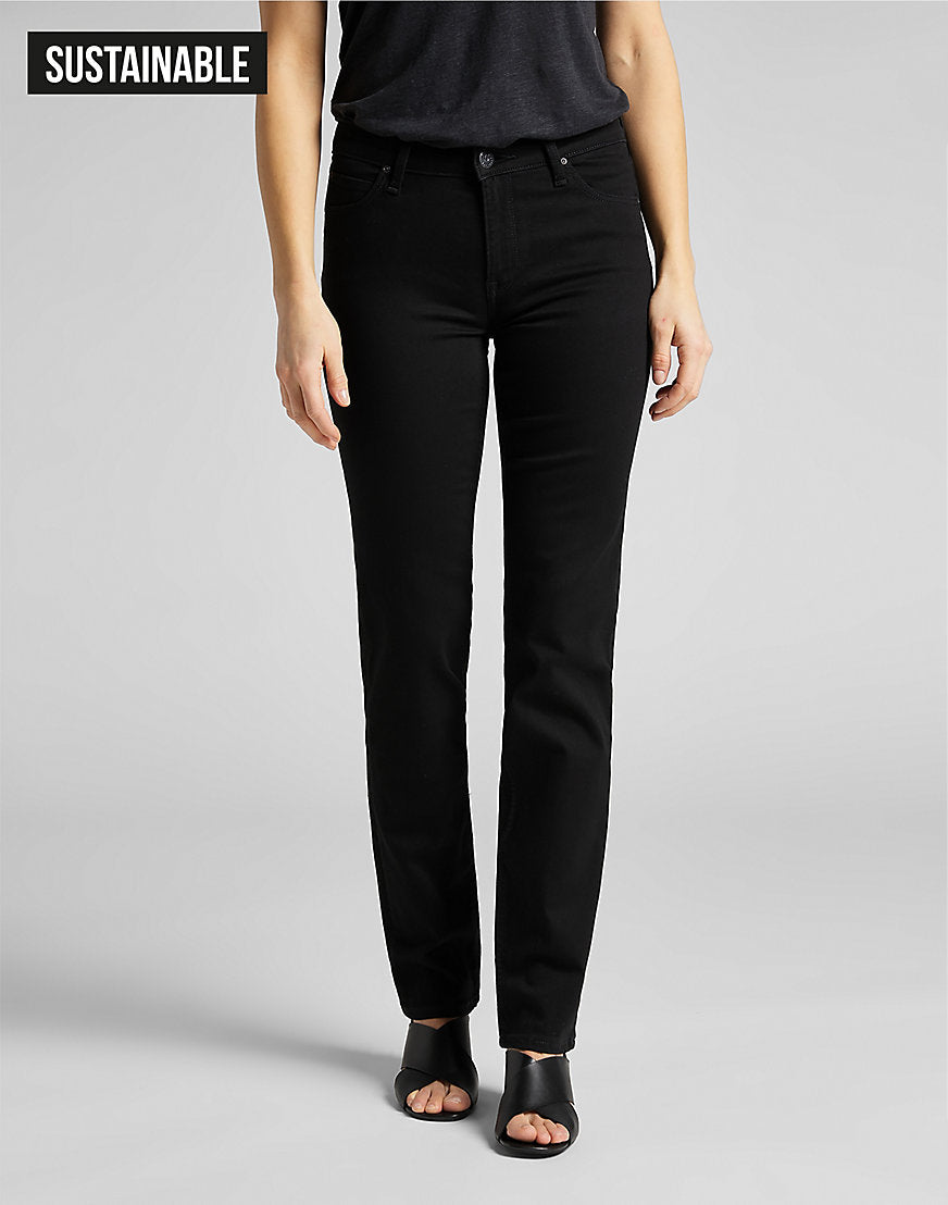 Jeans Marion Straight in Black Rinse Lee