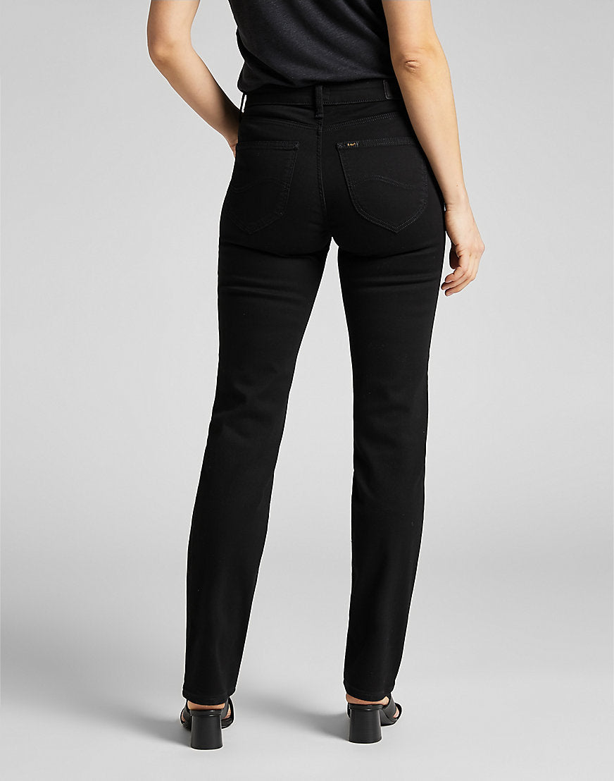 Jeans Marion Straight in Black Rinse Lee
