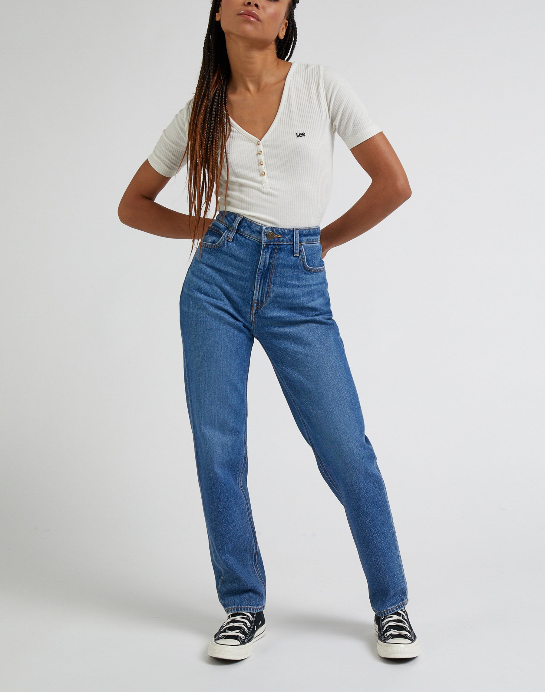 Carol in jeans Iris consumati Lee