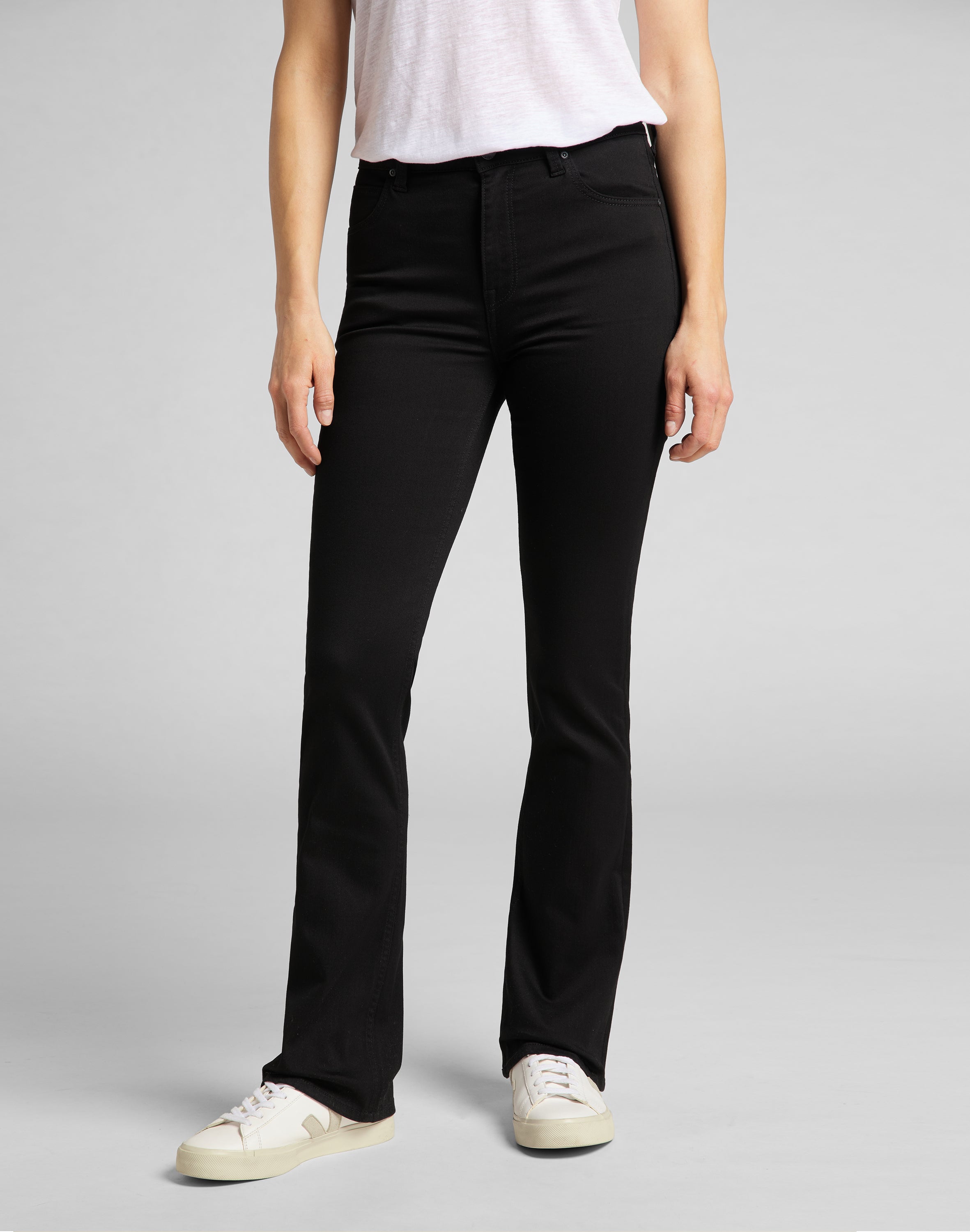 Bootcut Breese in jeans con risciacquo nero Lee