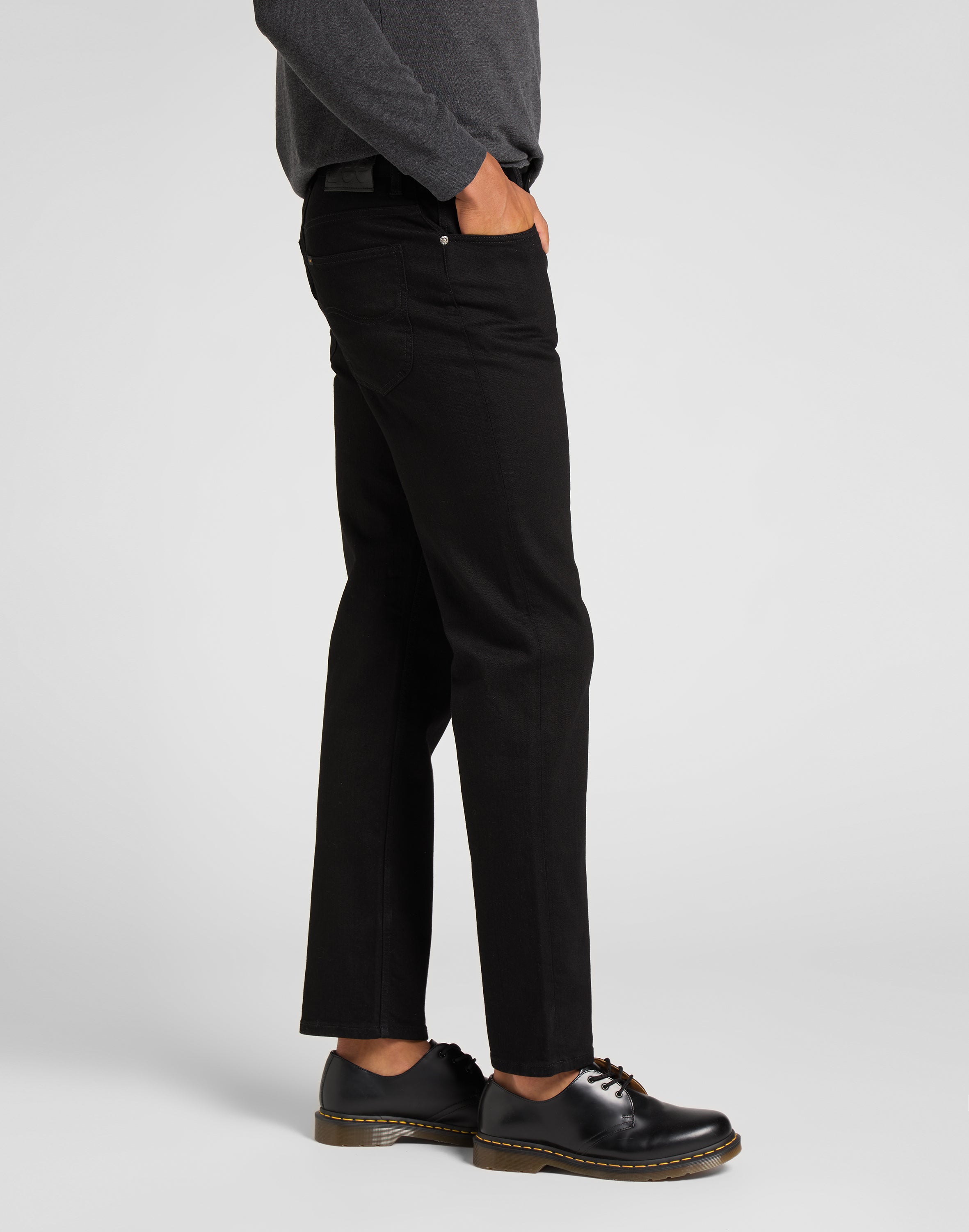 Brooklyn Straight in jeans neri puliti Lee