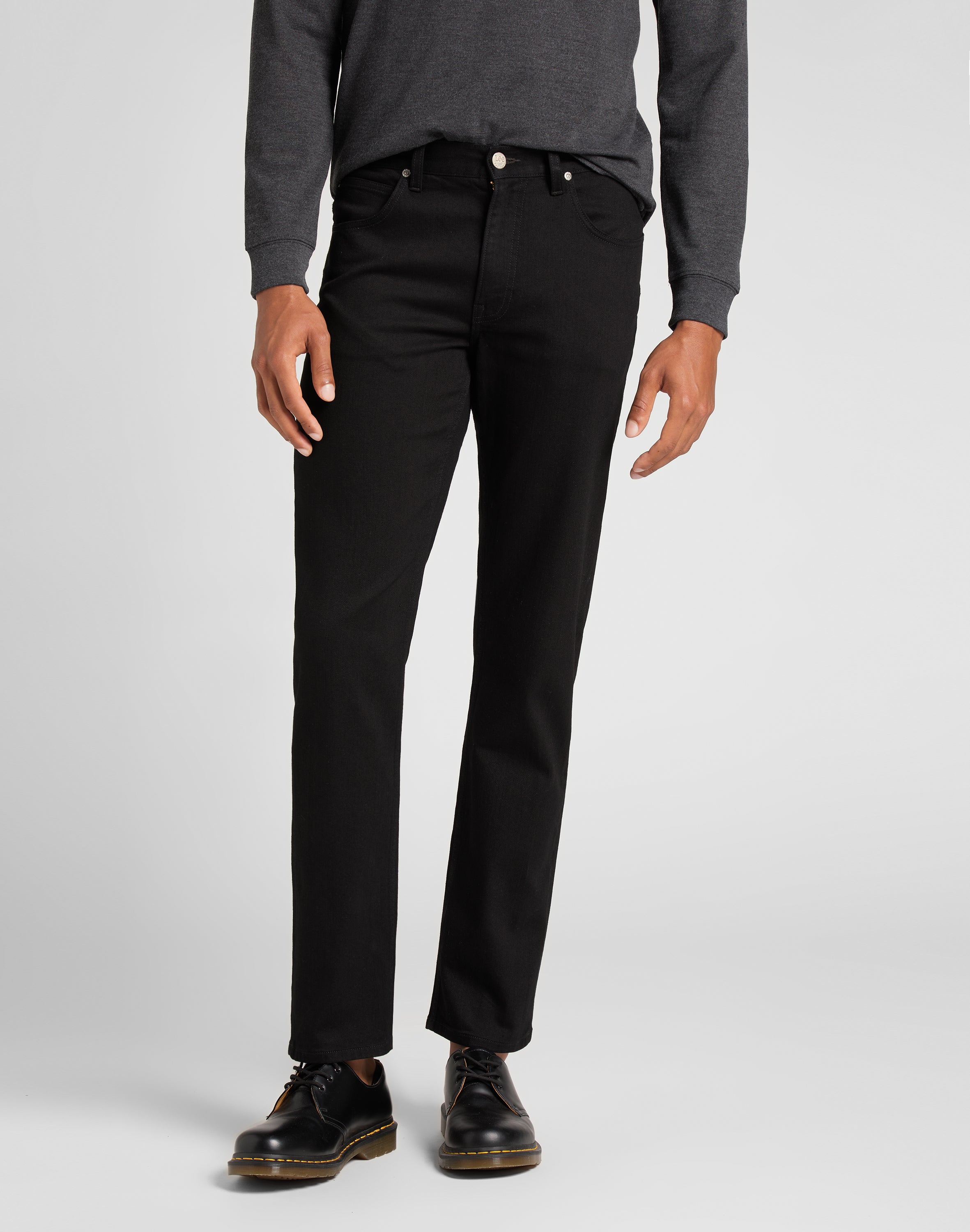 Brooklyn Straight in jeans neri puliti Lee
