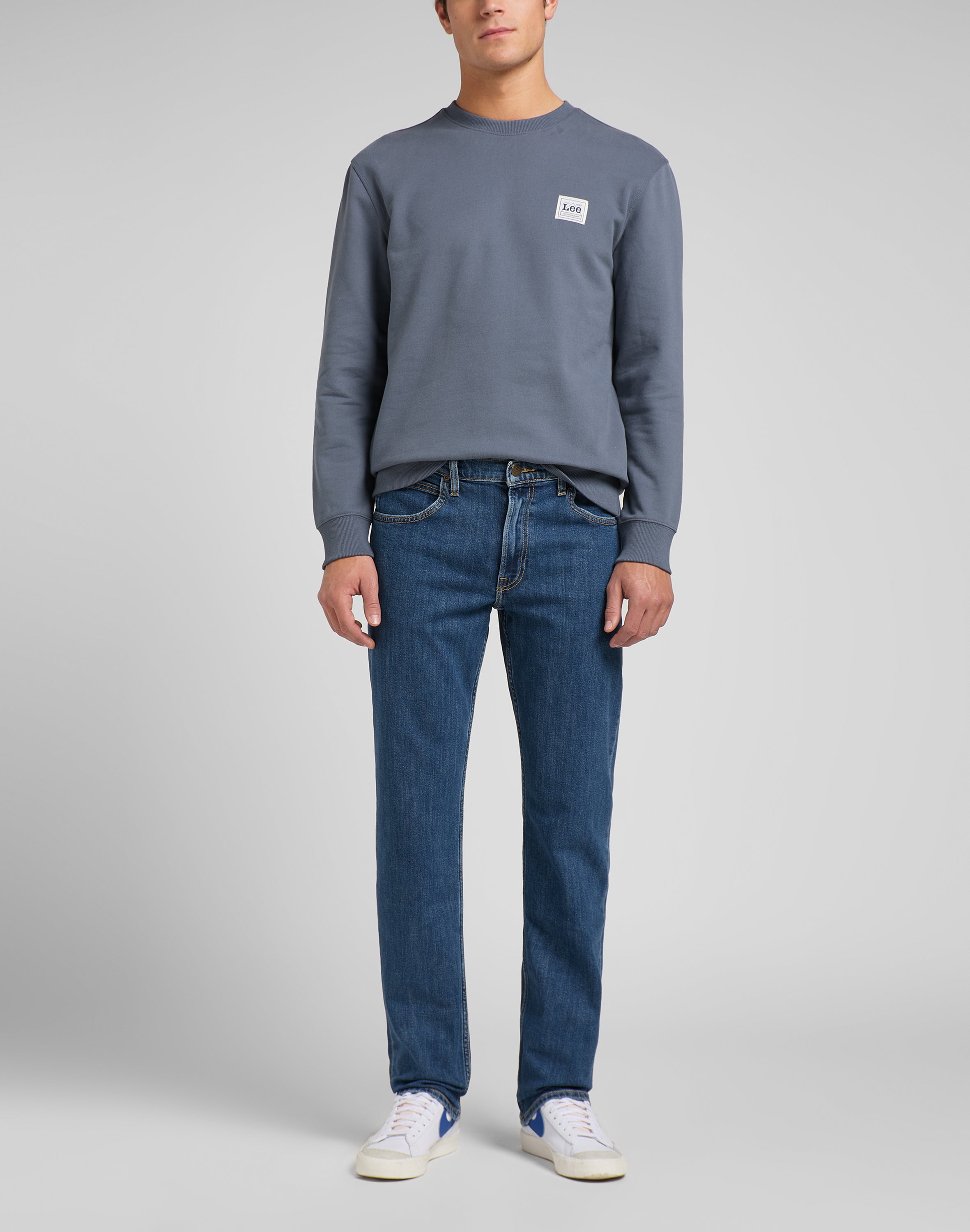 Jeans Brooklyn Straight in Mid Stonewash Lee
