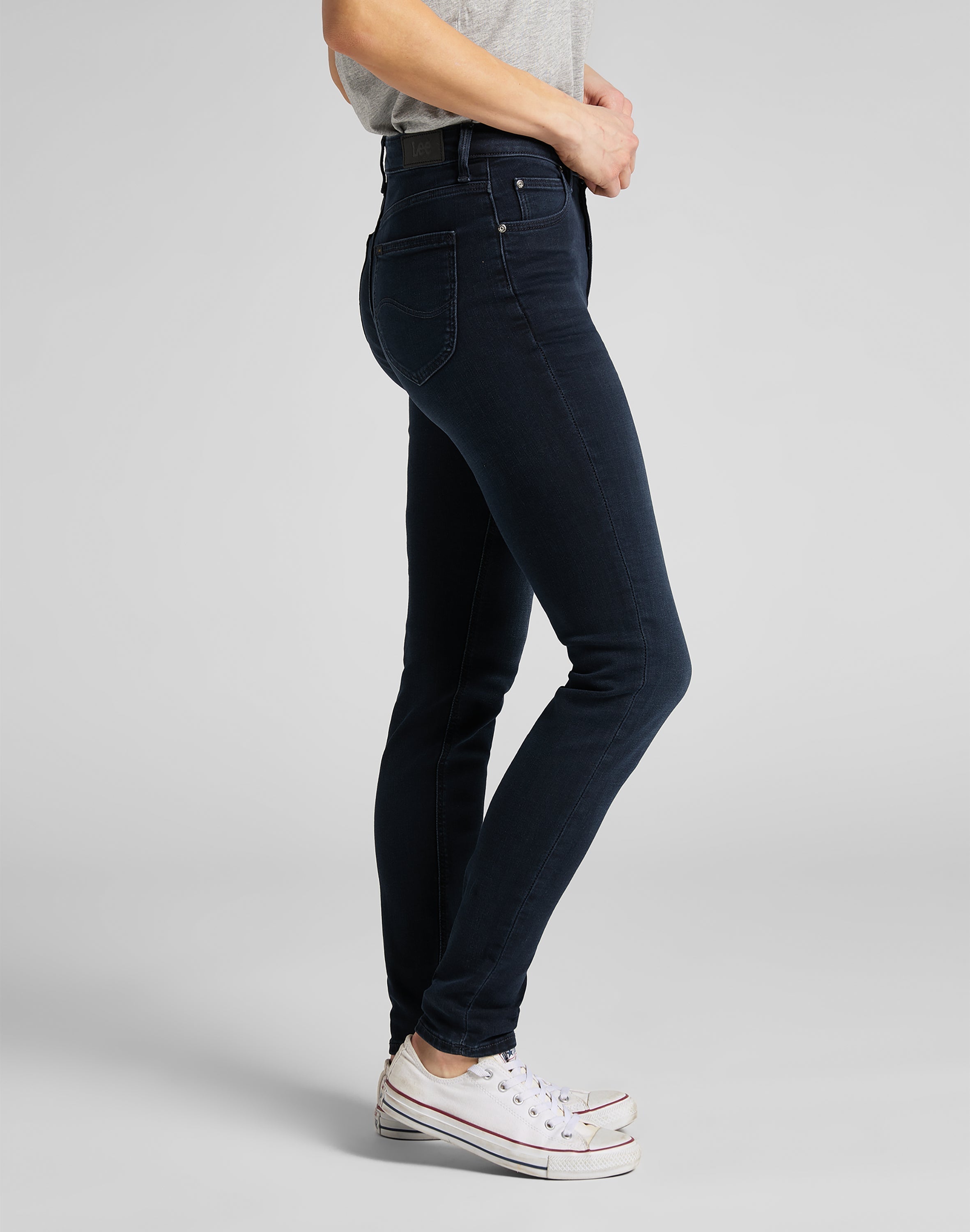 Scarlett High in jeans color ebano consumati Lee
