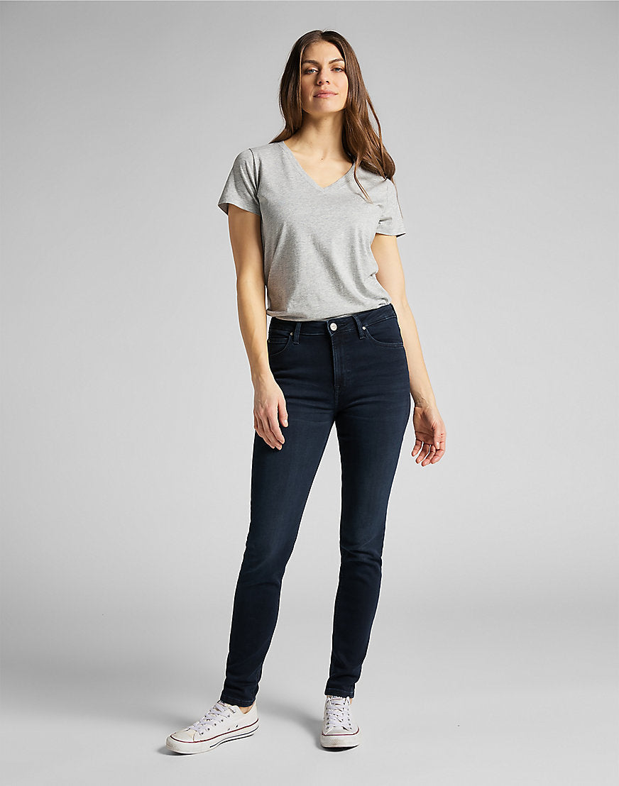 Scarlett High in jeans color ebano consumati Lee