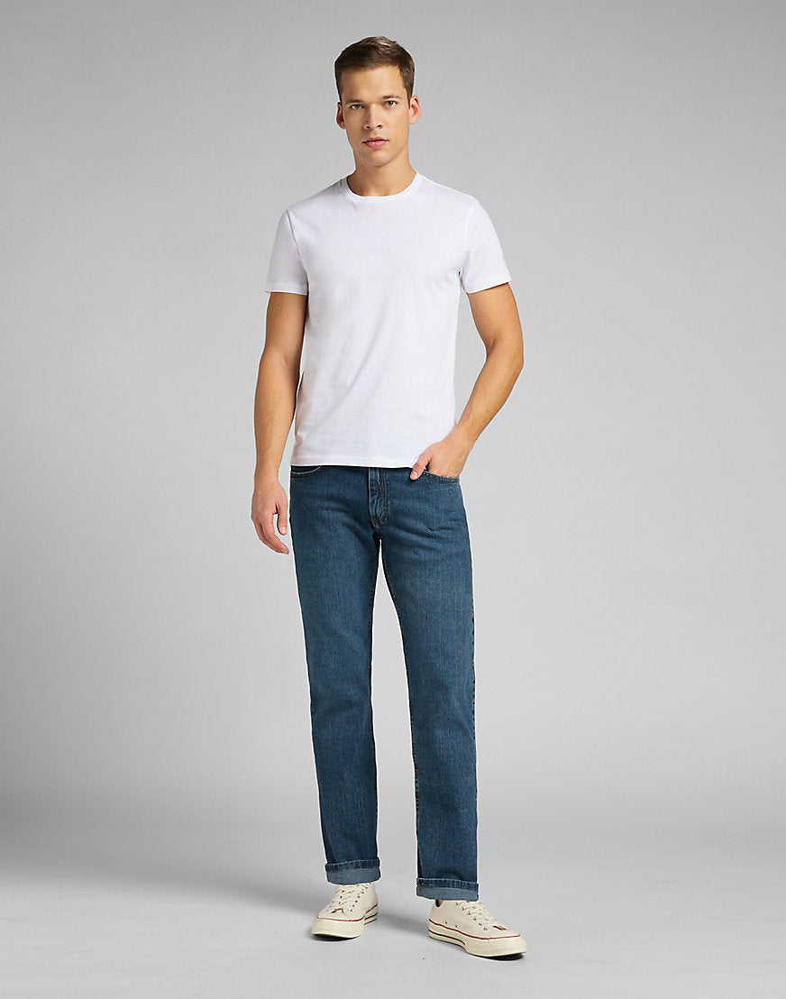 Magliette Twin Pack Crew in bianco Lee