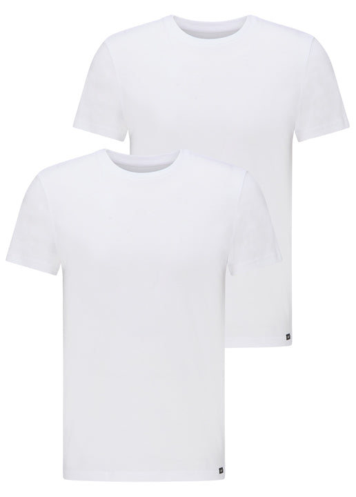 Magliette Twin Pack Crew in bianco Lee