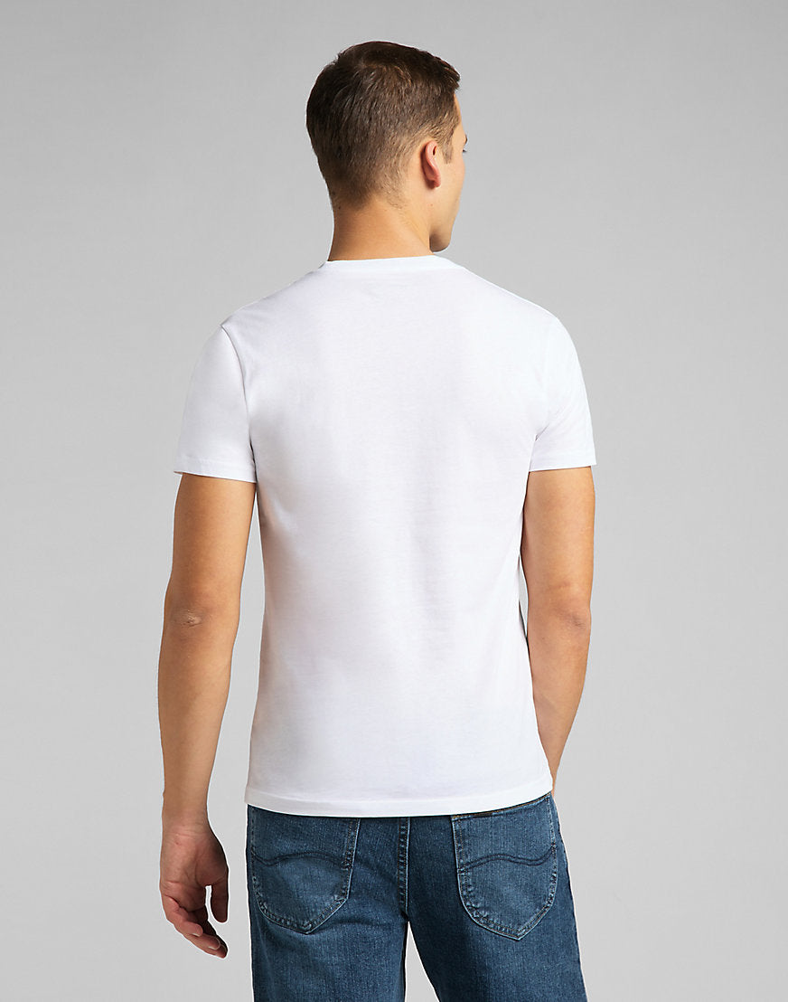 Magliette Twin Pack Crew in bianco Lee