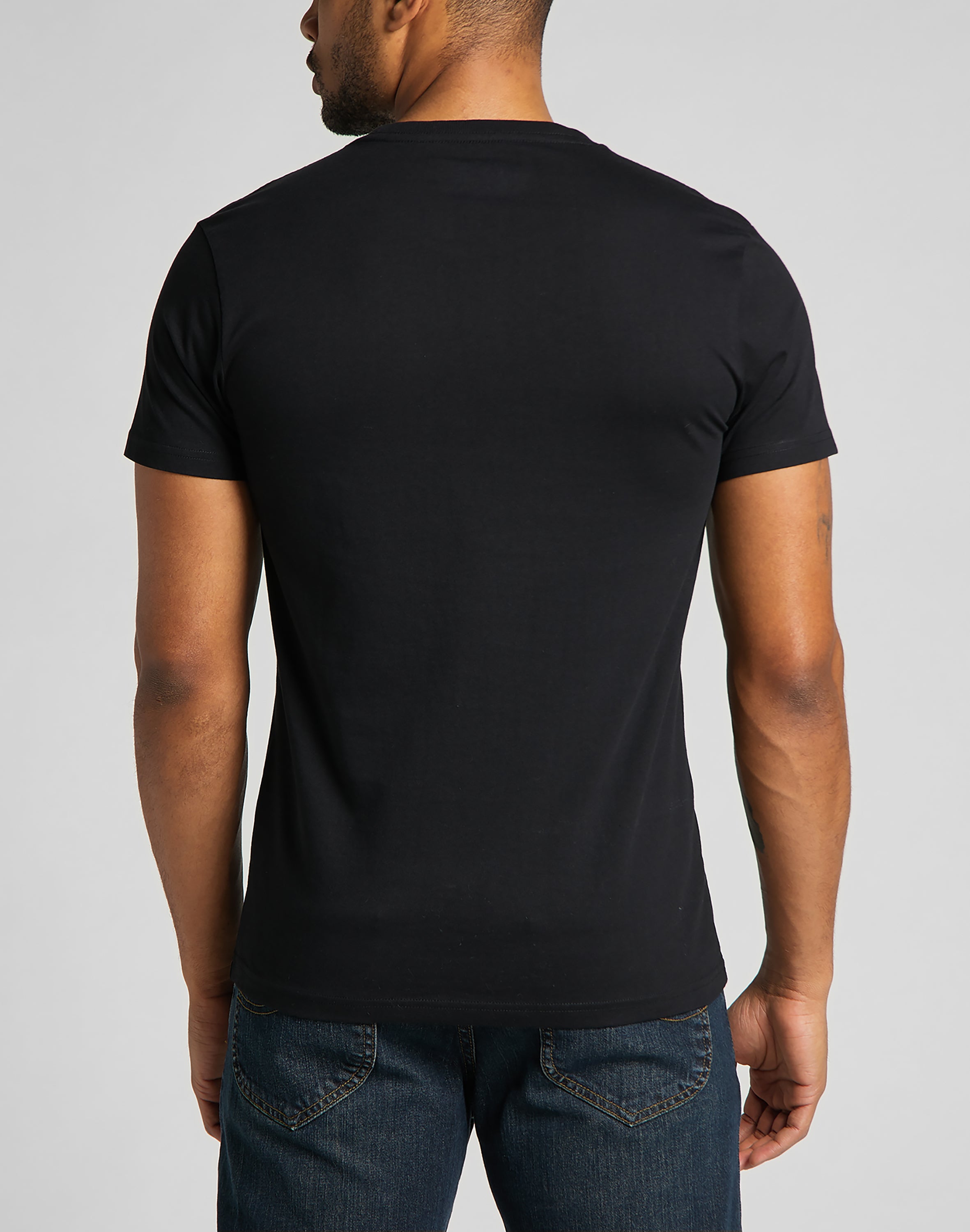 Equipaggio Twin Pack in T-shirt bianche e nere Lee