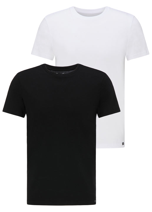 Equipaggio Twin Pack in T-shirt bianche e nere Lee