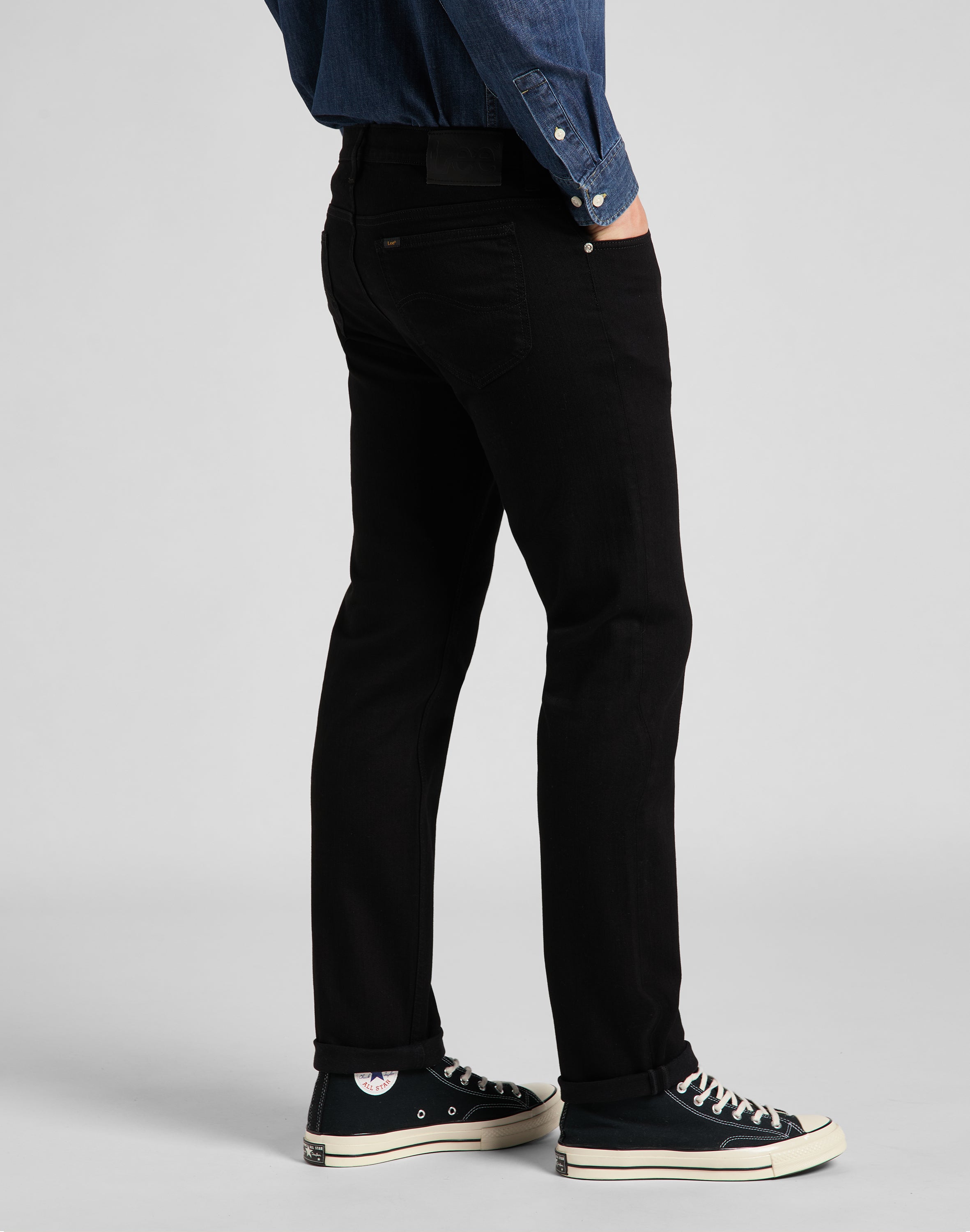 Rider in jeans neri puliti Lee