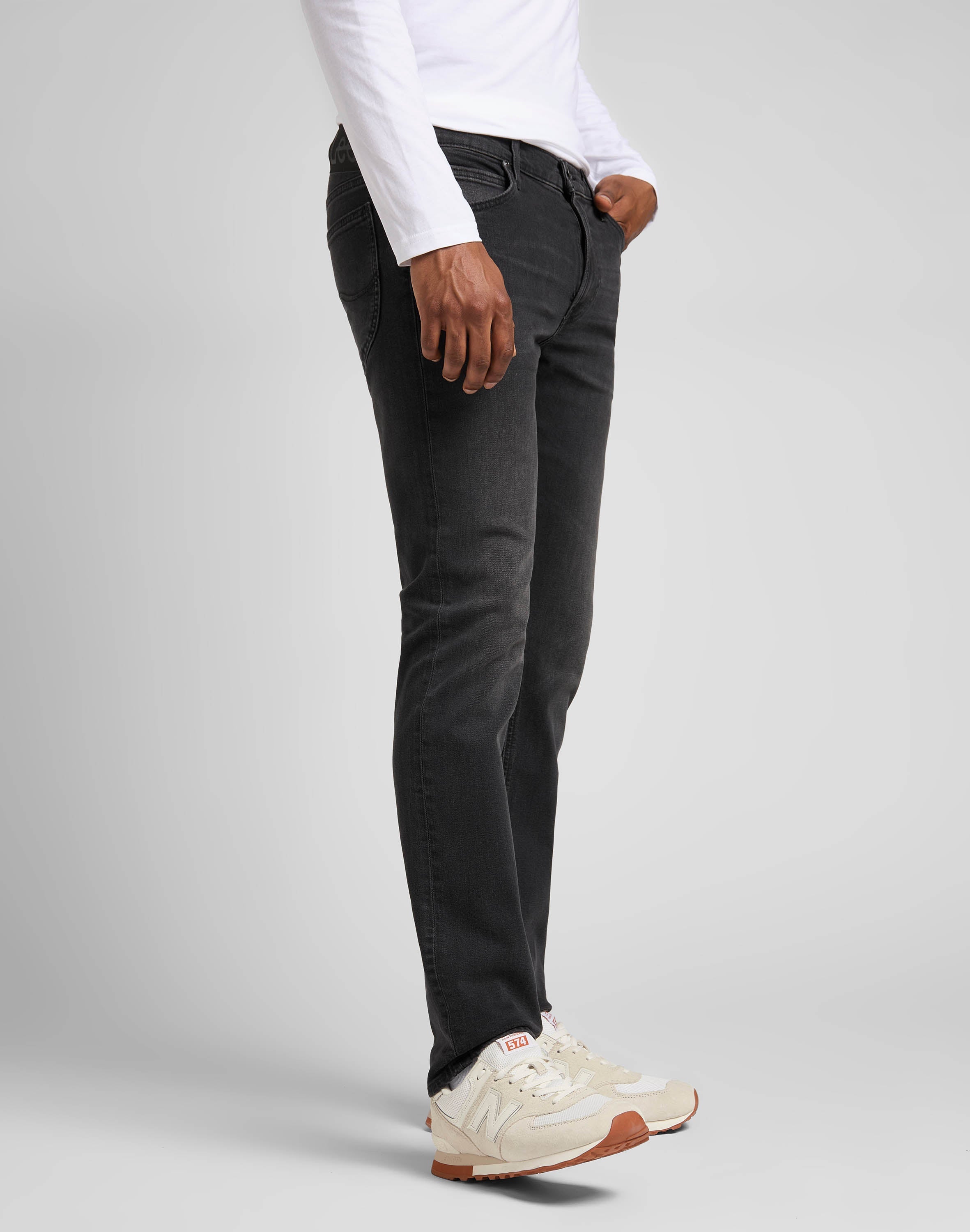 Daren Zip Fly in jeans Rocker asfalto Lee
