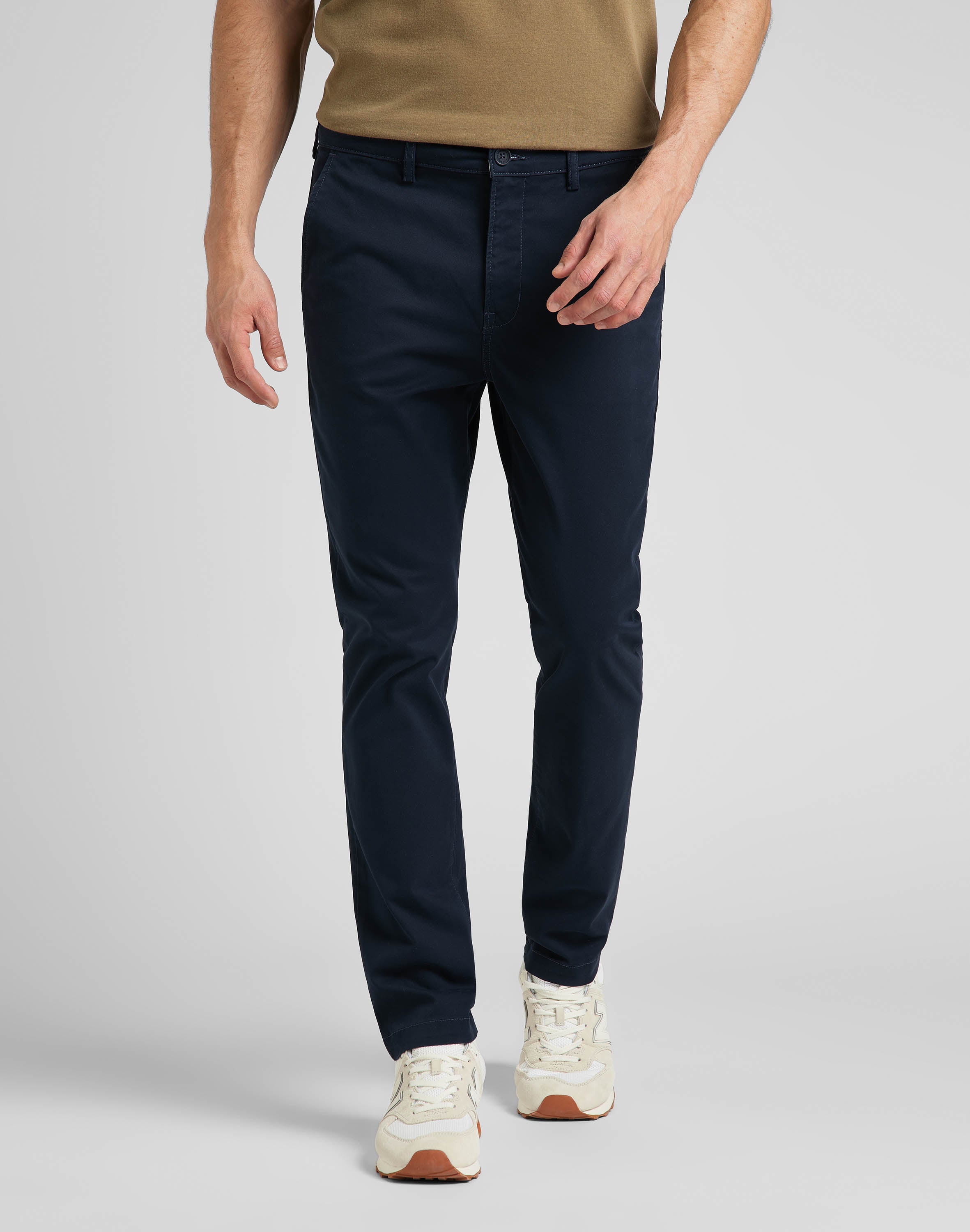 Pantaloni chino slim in blu scuro Lee