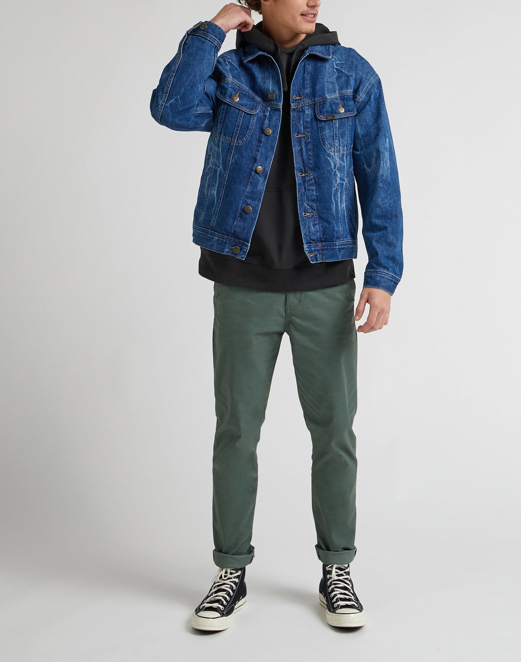 Pantaloni slim chino in Fort Green Lee