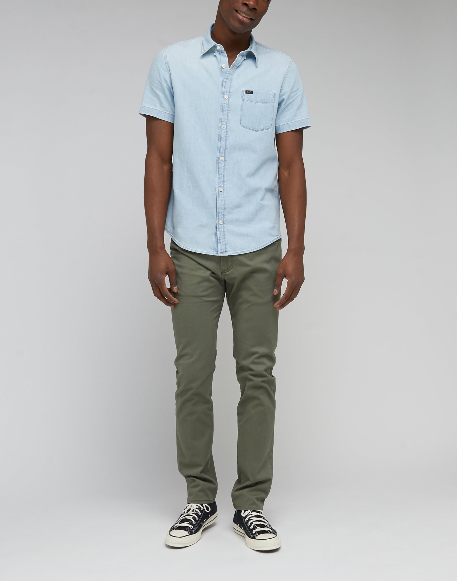 Pantaloni slim fit MVP in oliva smorzata Lee