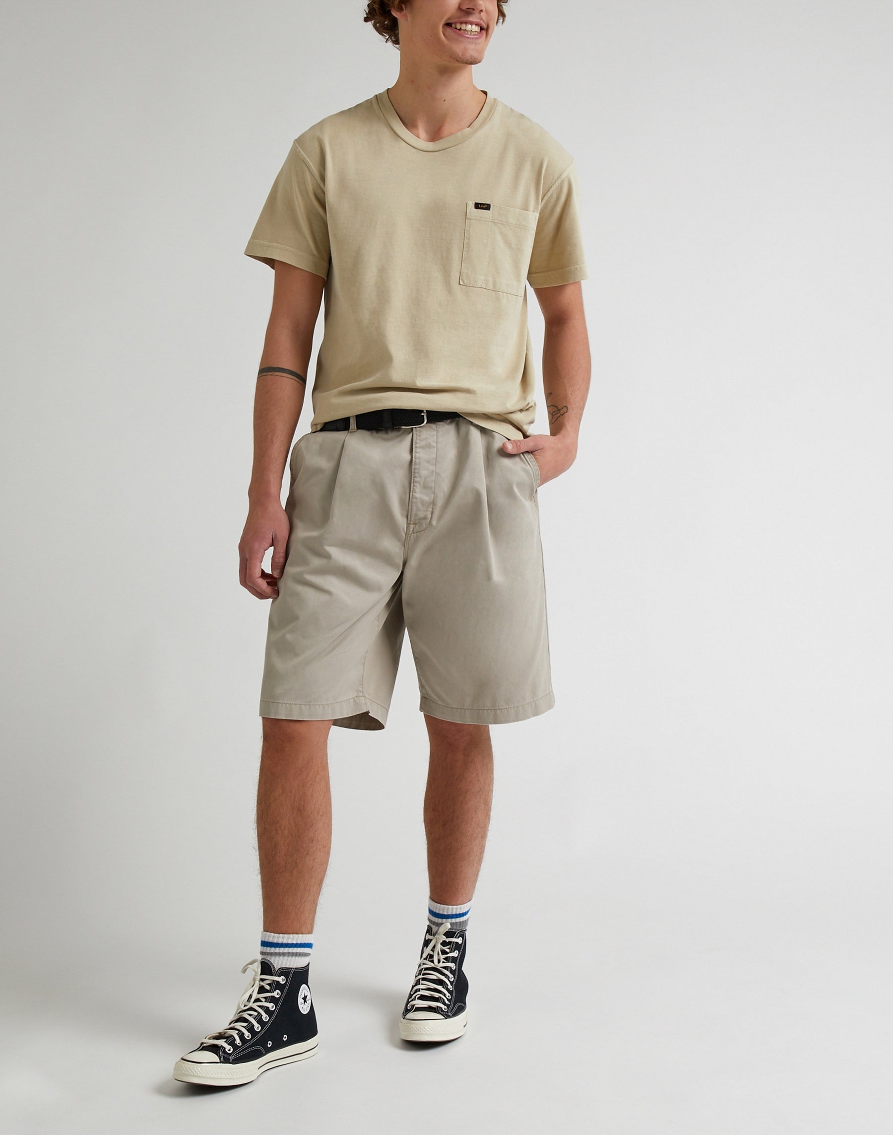 Pantaloncini Chino plissettati in pietra Lee
