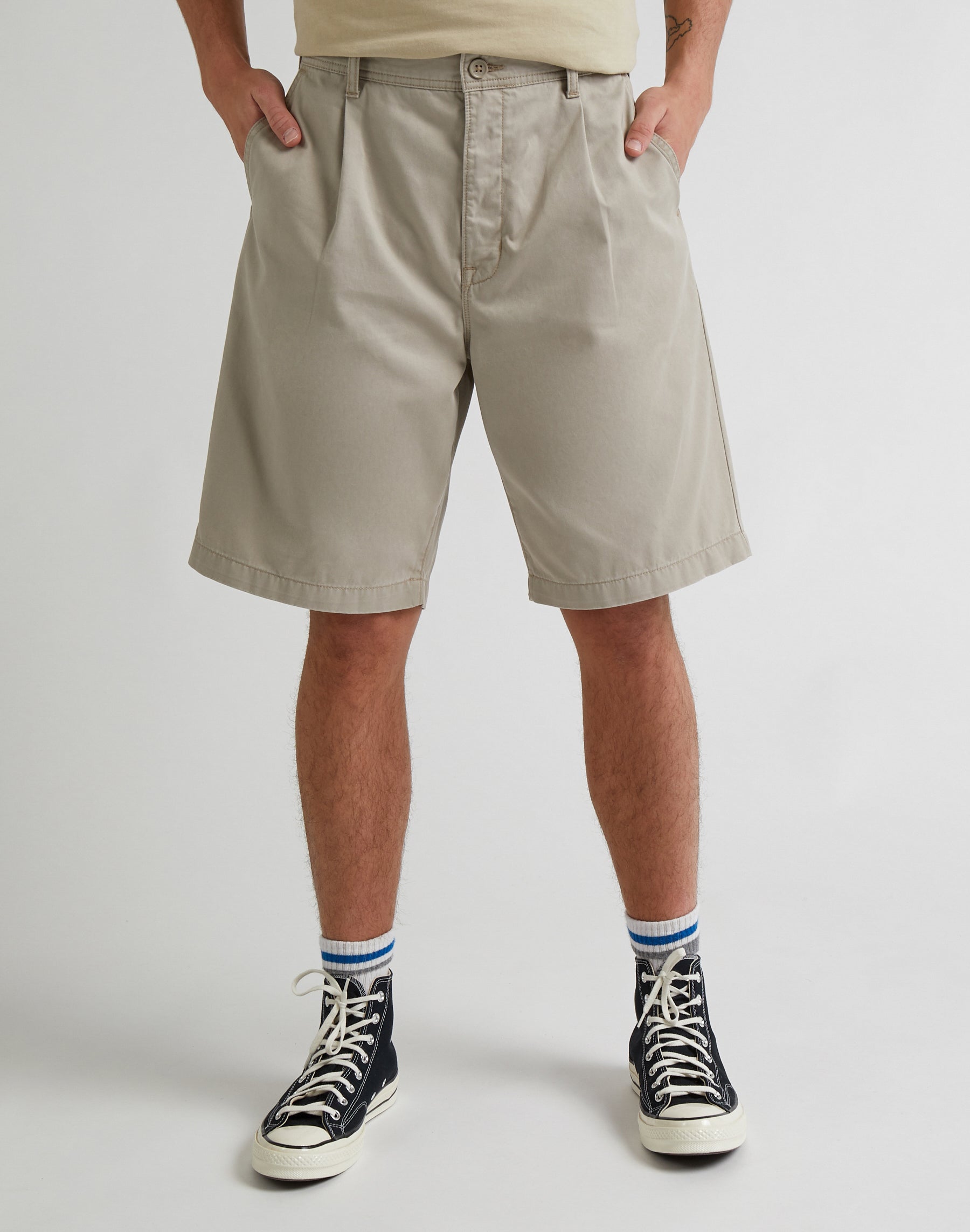 Pantaloncini Chino plissettati in pietra Lee