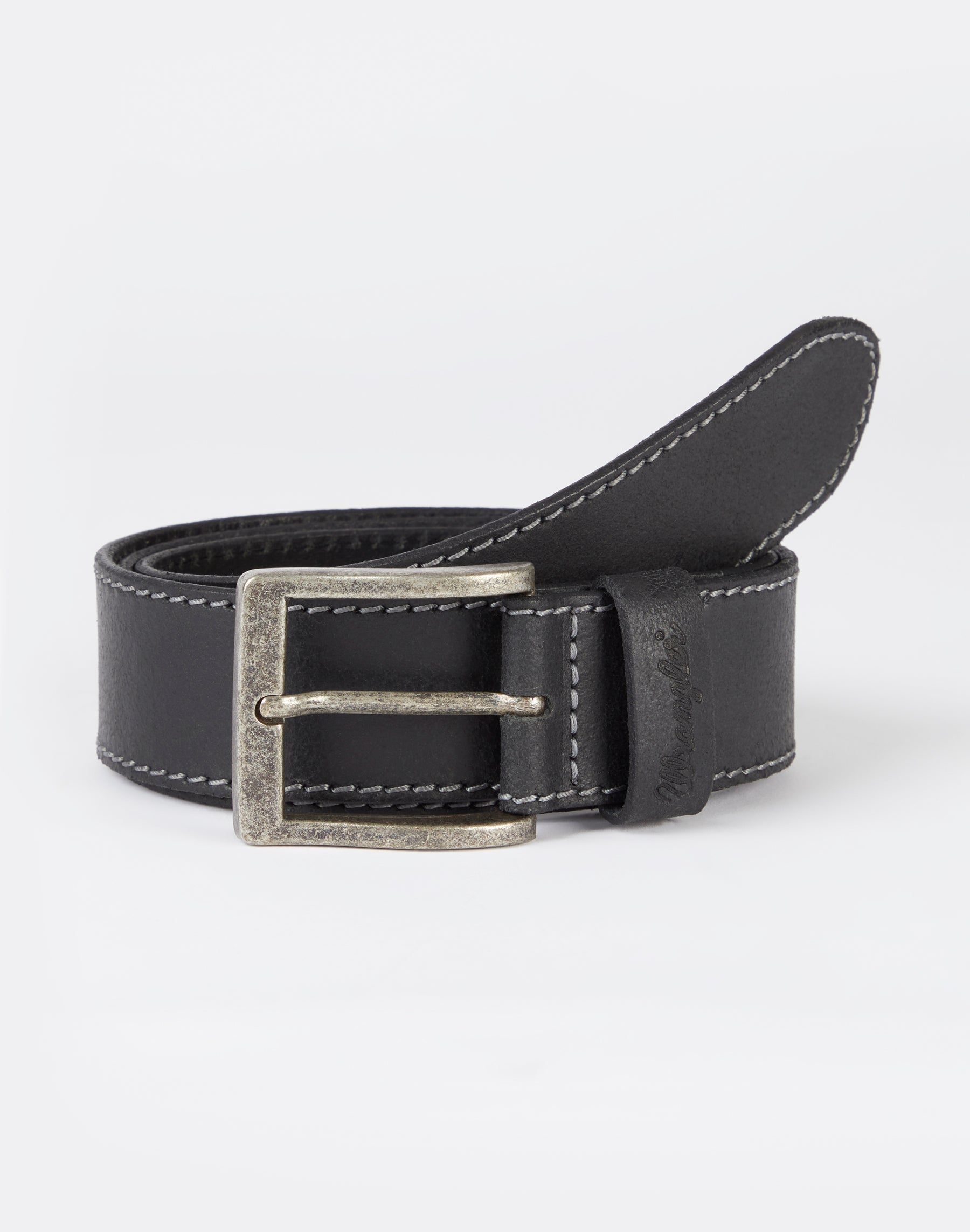 Cintura cucita in nero Cintura Wrangler