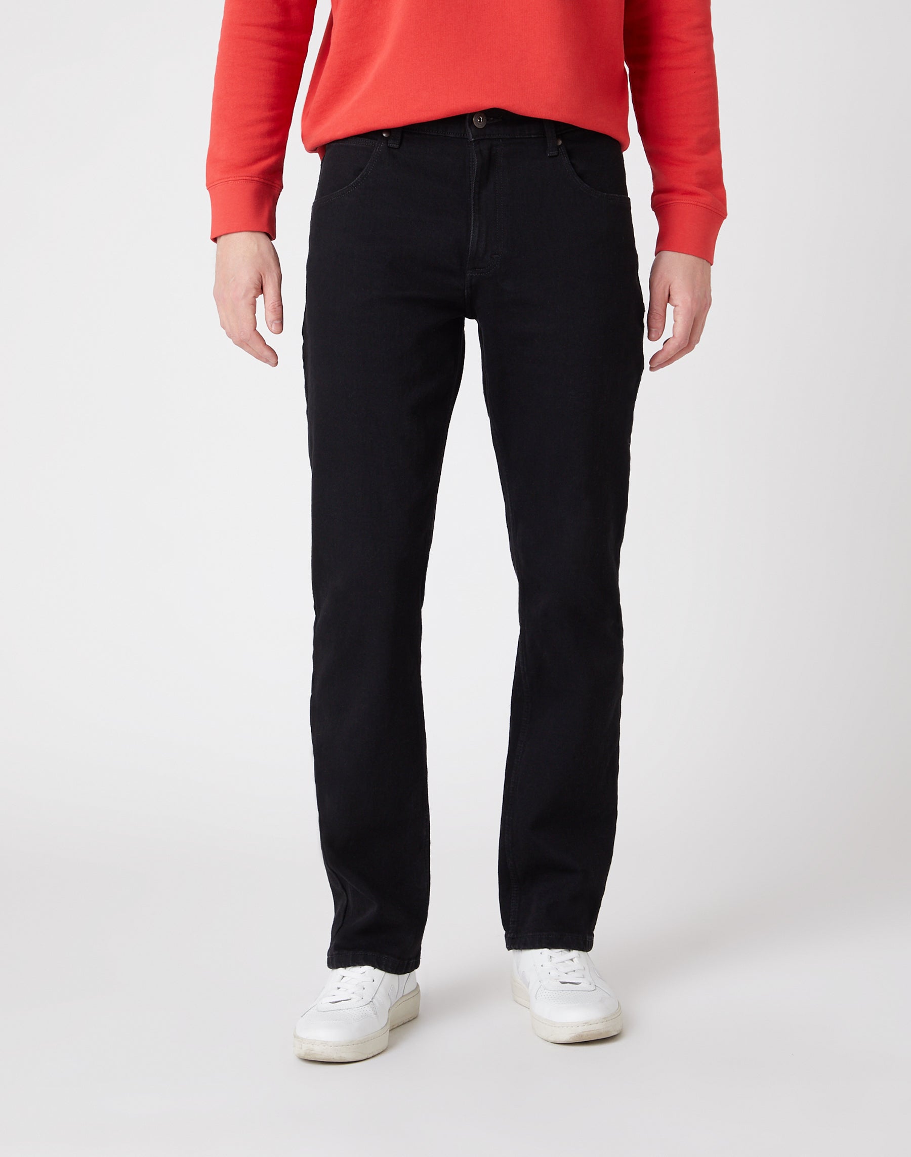 Jeans dritti Low Stretch con risciacquo nero Wrangler