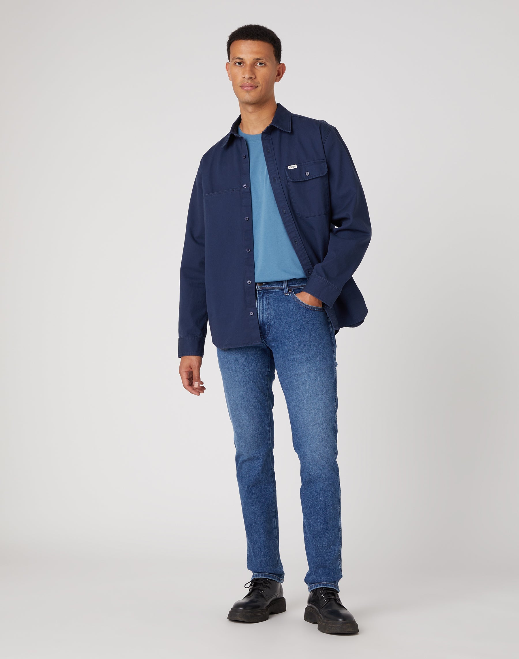 Jeans Texas Slim Low Stretch in Cool Shade Wrangler