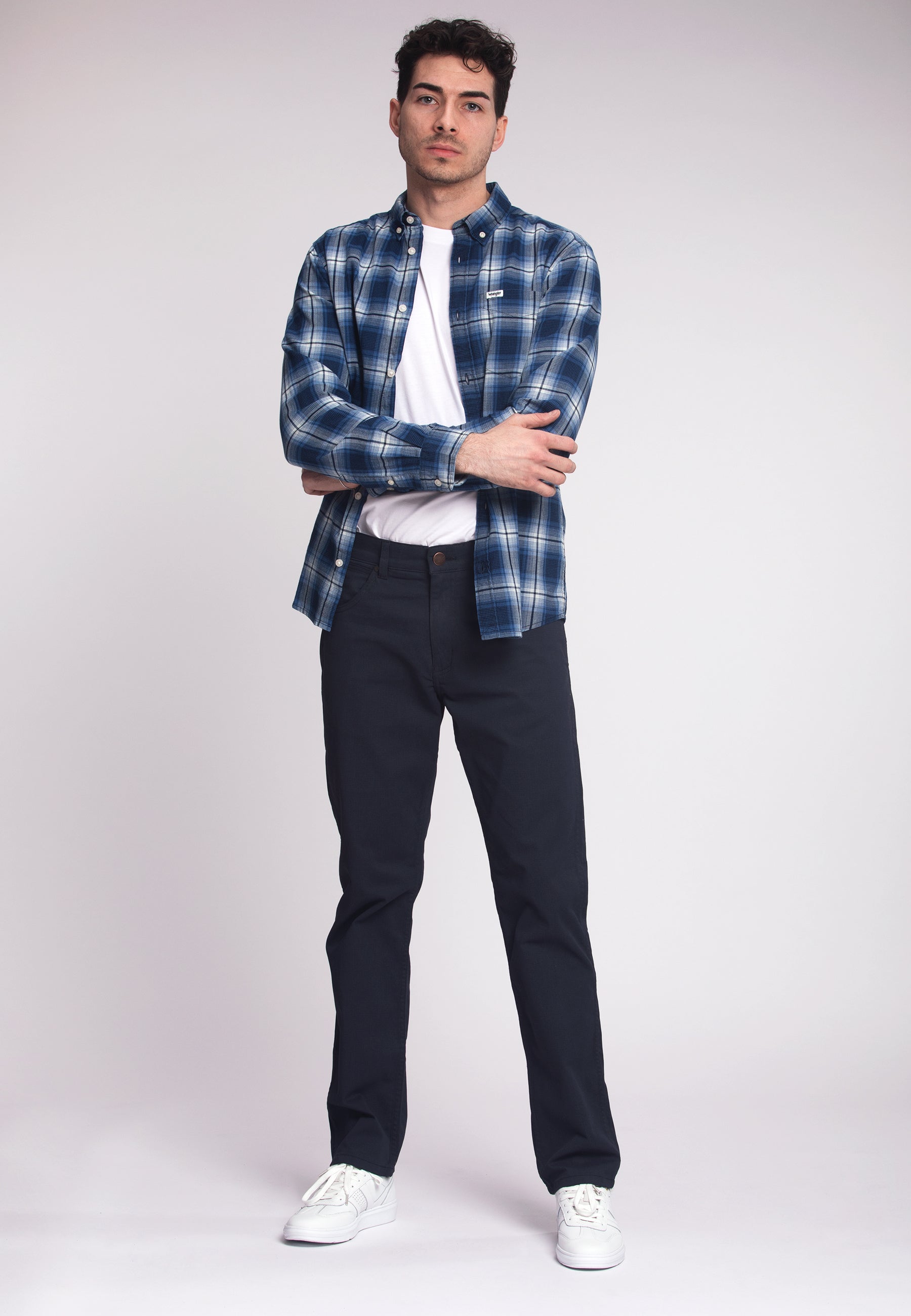 Greensboro Twill in pantaloni navy scuro Wrangler