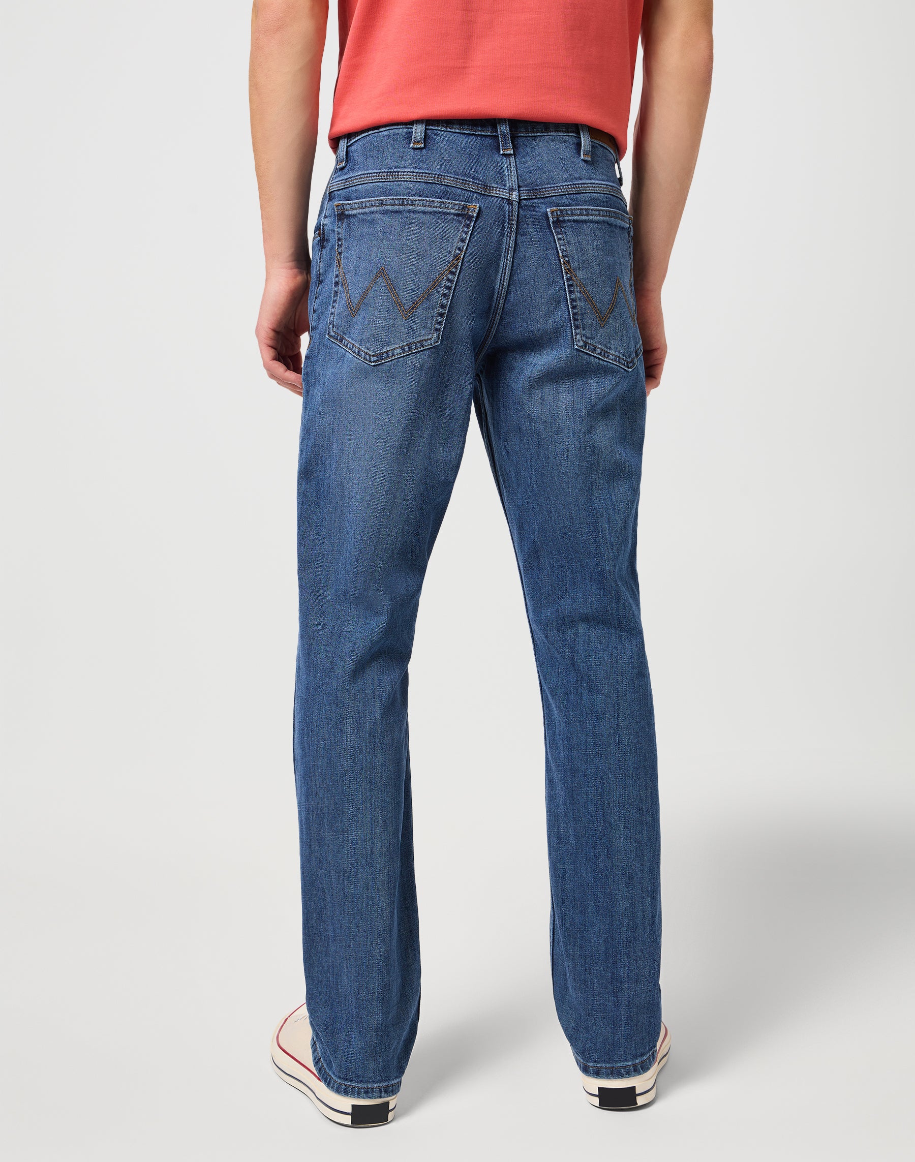 Autentici jeans dritti in pietra media Wrangler   