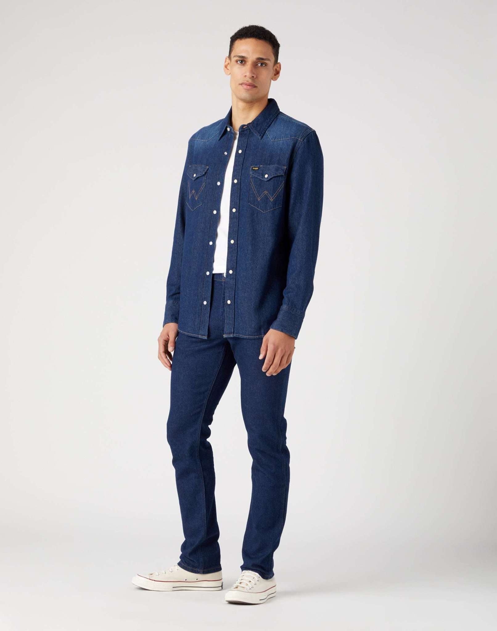 Camicia Icon 27MW in pietra scura Camicie Wrangler   