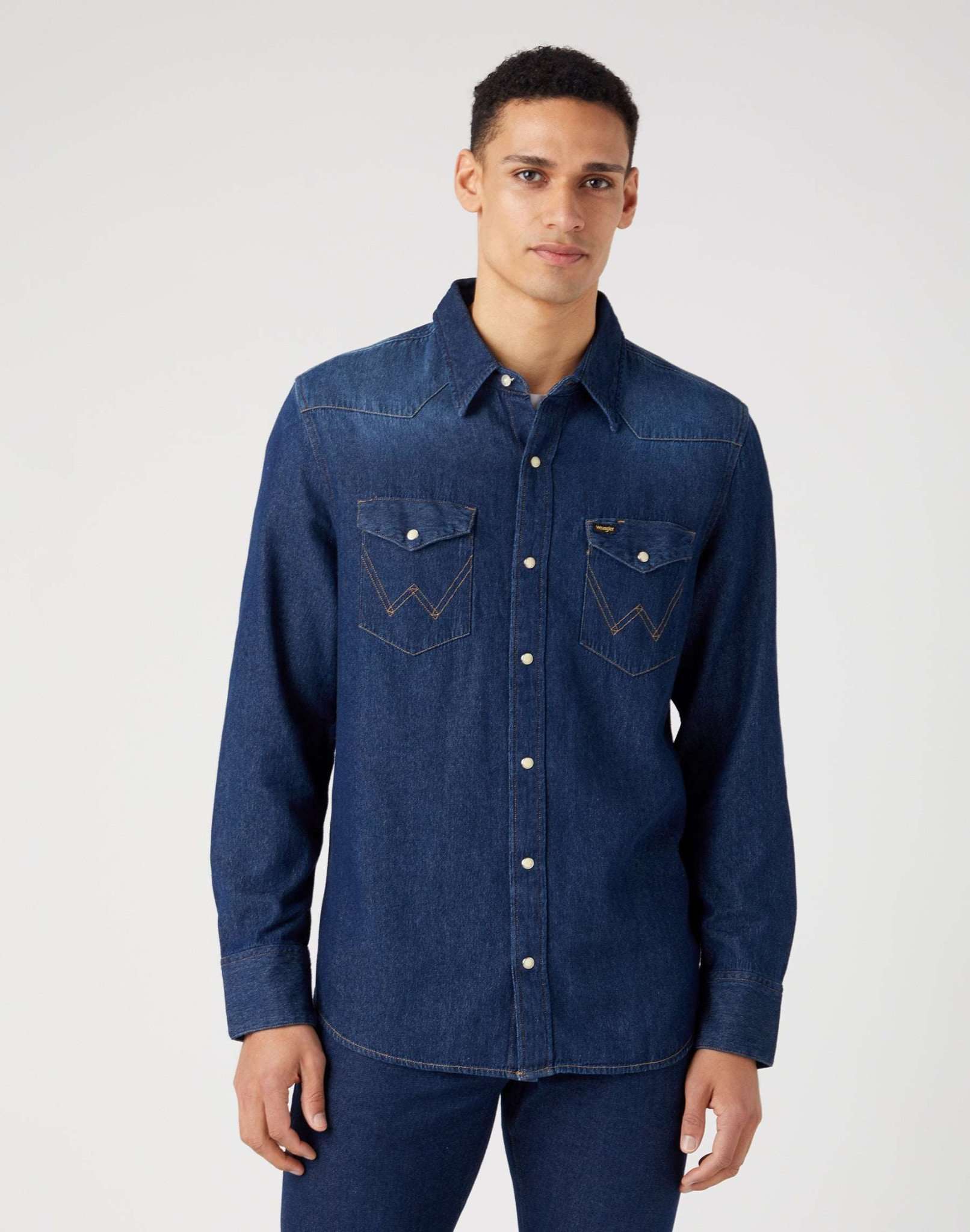 Camicia Icon 27MW in pietra scura Camicie Wrangler   