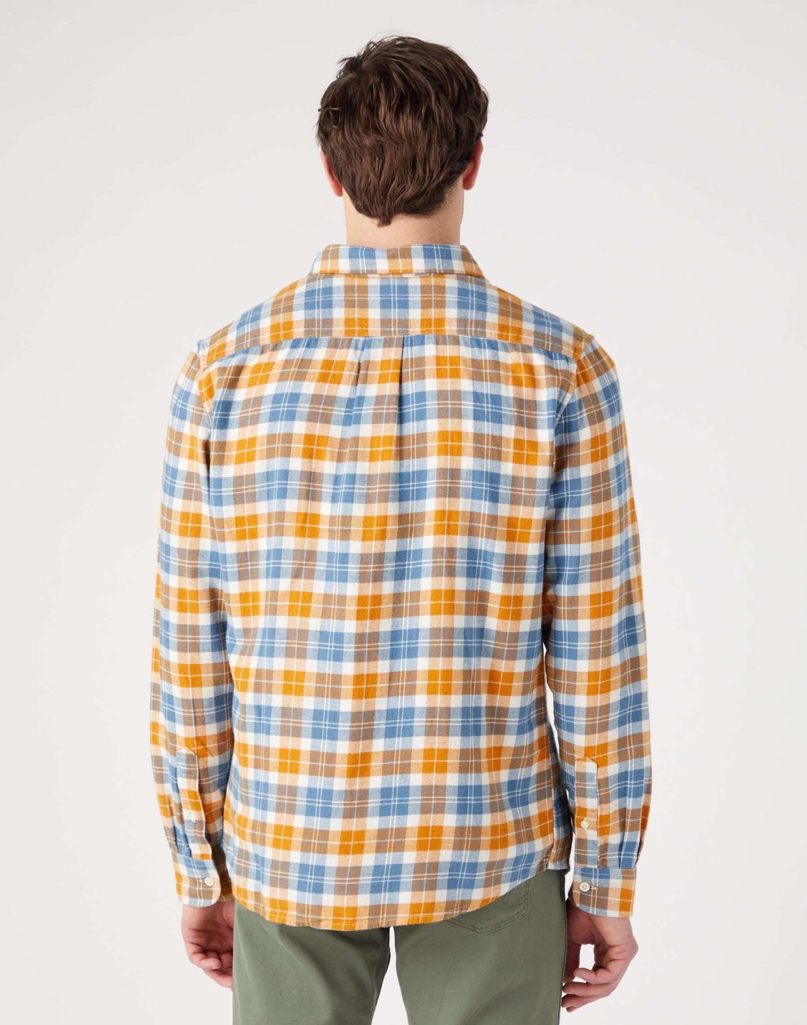 Camicia monotasche in camicie blu Captains Wrangler   