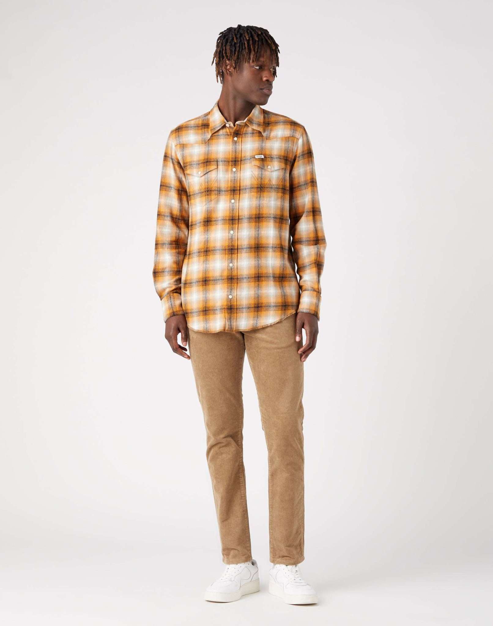 Camicia LS Western in Golden Oak Camicie Wrangler   