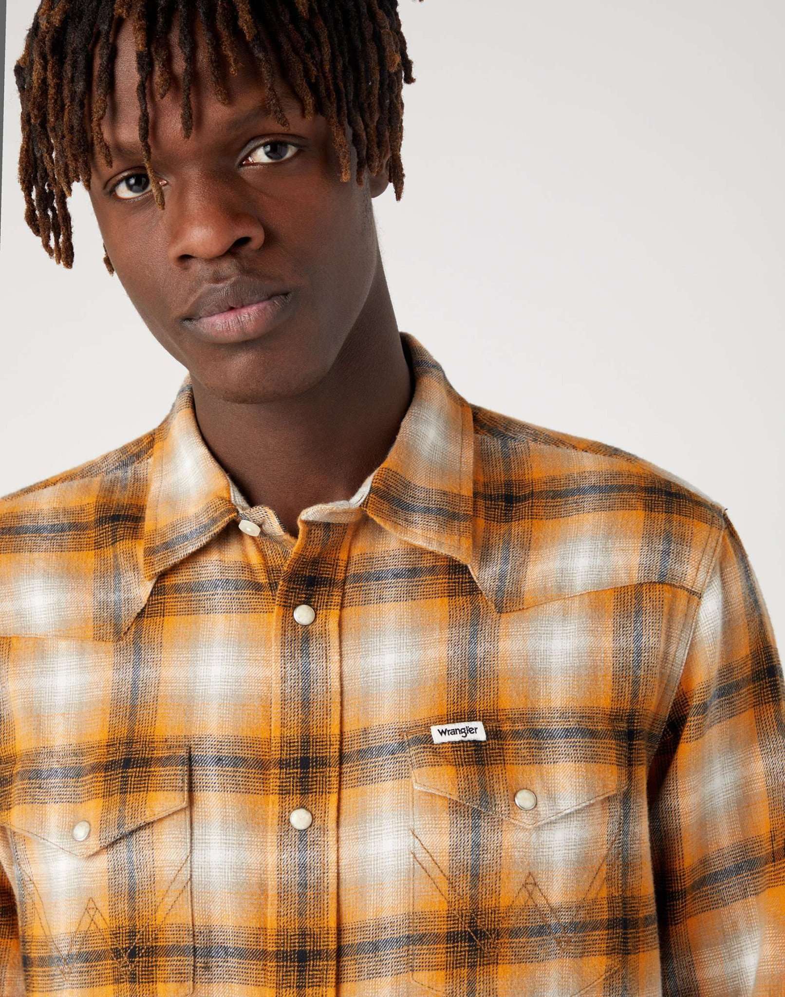 Camicia LS Western in Golden Oak Camicie Wrangler   