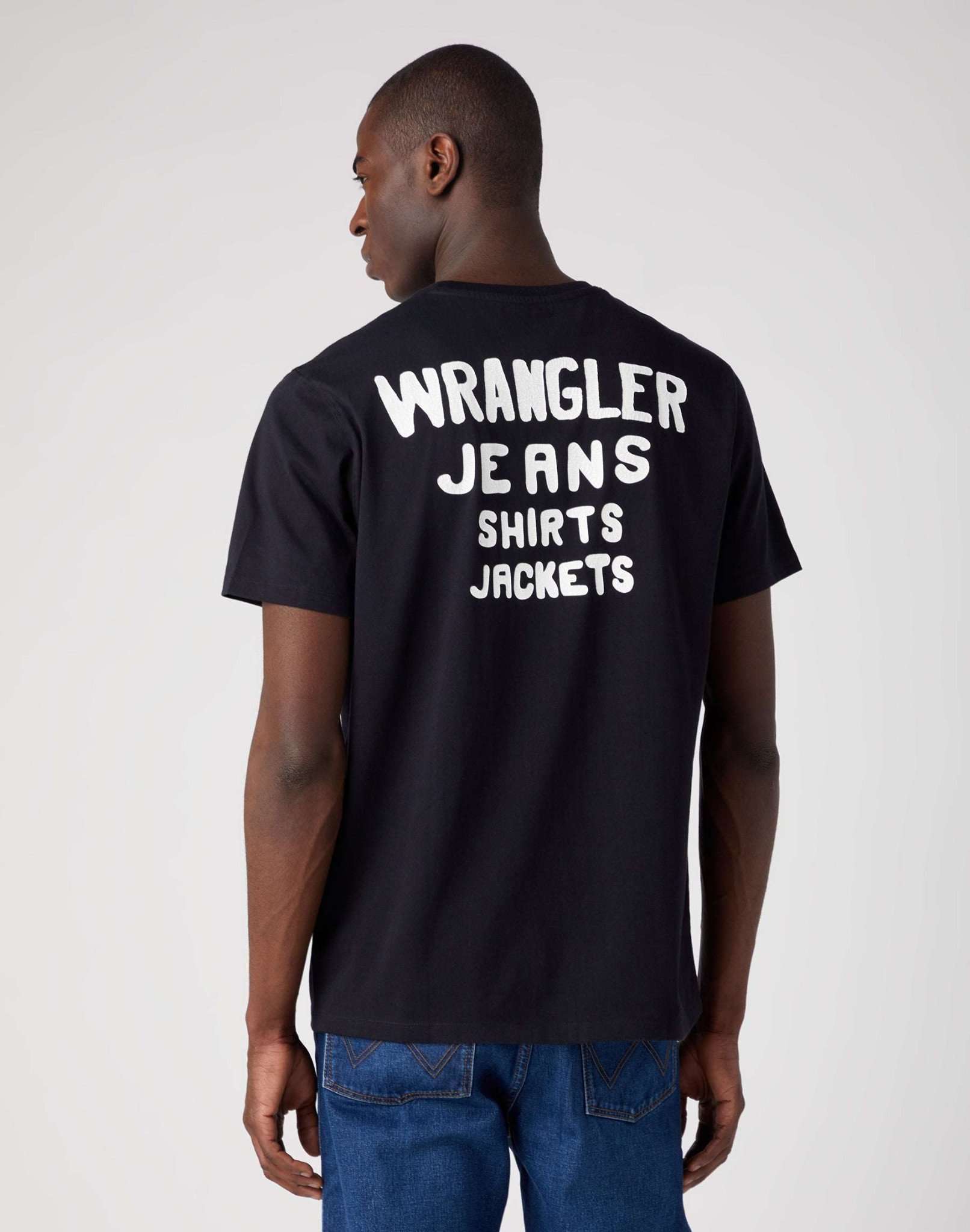 Maglietta con marchio in nero Magliette Wrangler   