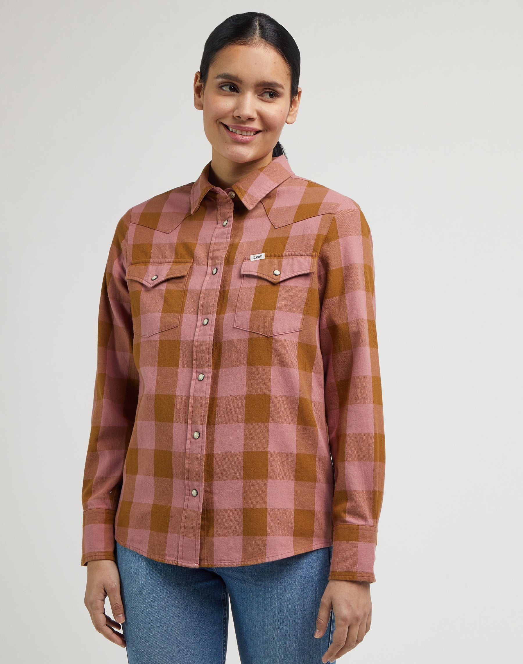 Western Camicia in camicie color malva scuro Lee   