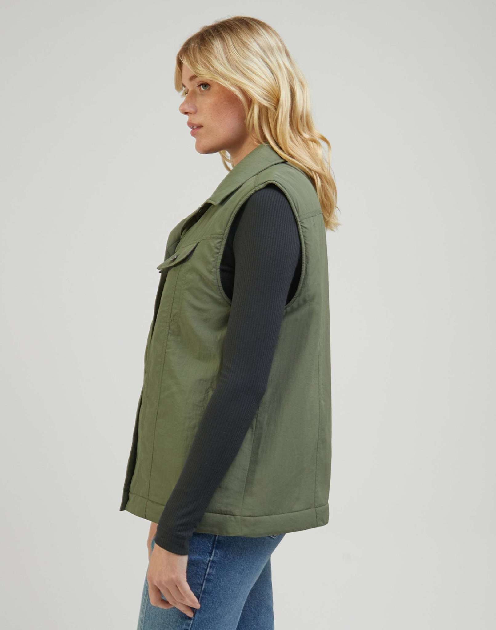 Gilet da cavaliere imbottito in giacche Olive Grove Lee   