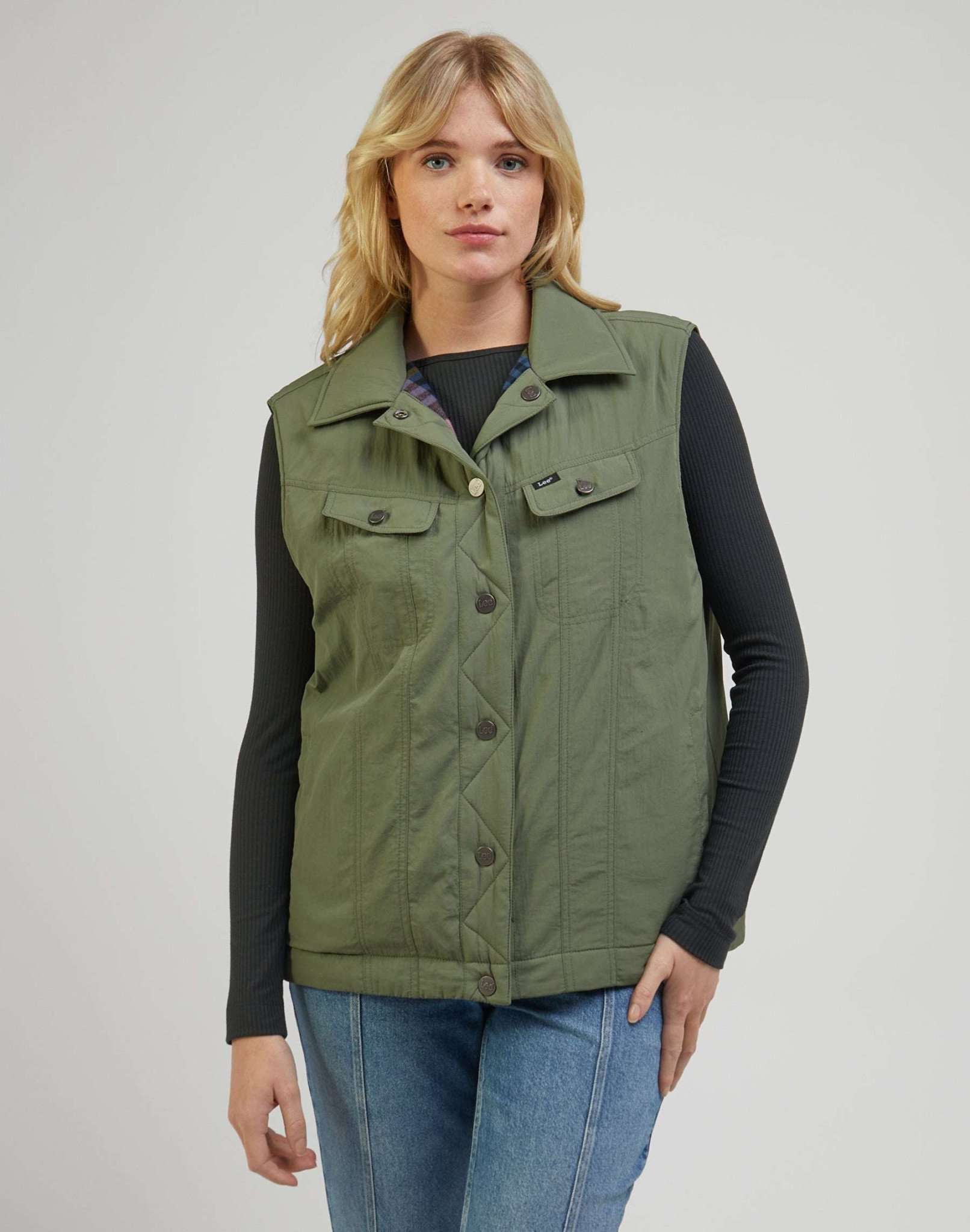 Gilet da cavaliere imbottito in giacche Olive Grove Lee   