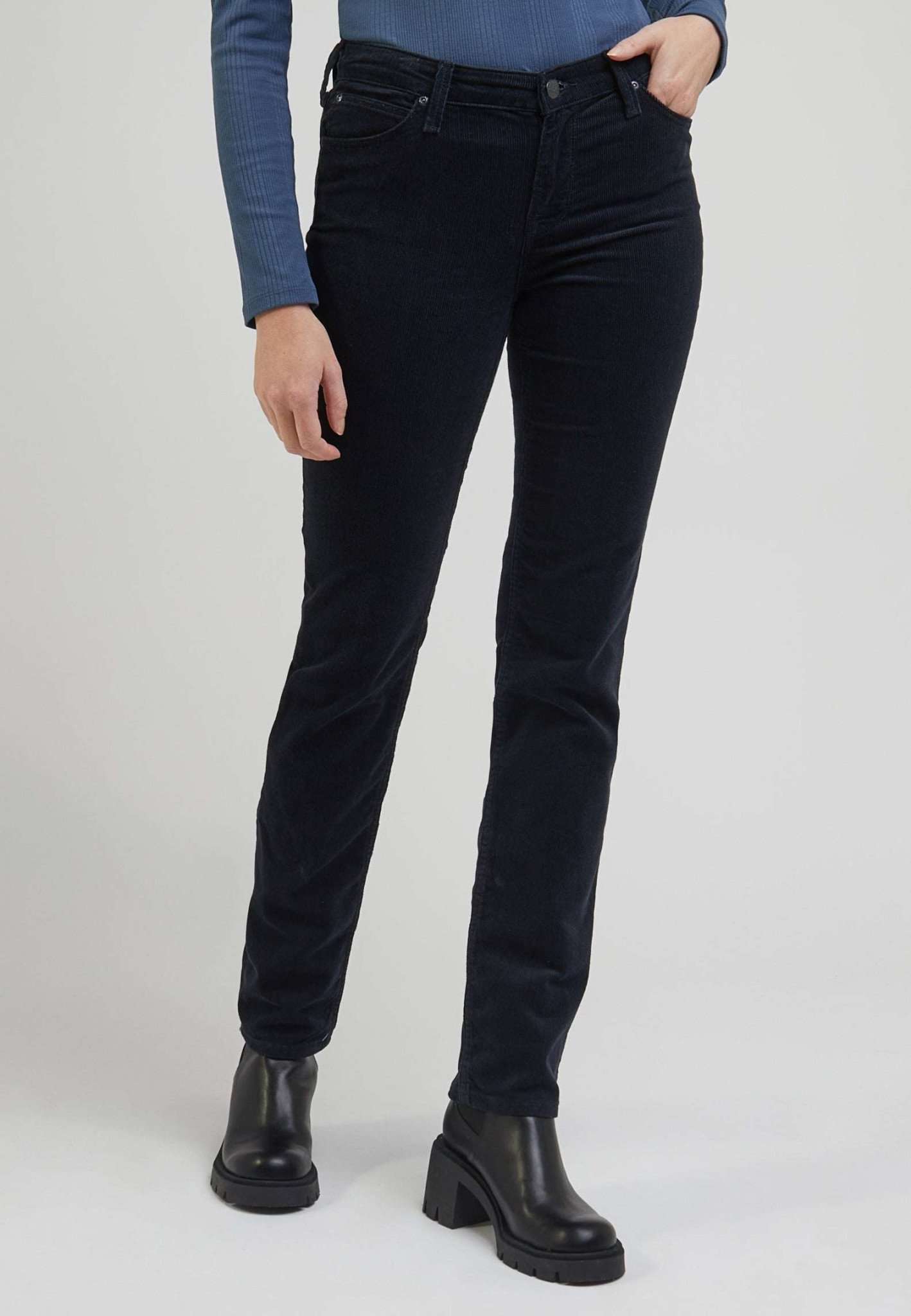 Pantaloni Marion Straight in nero Lee   