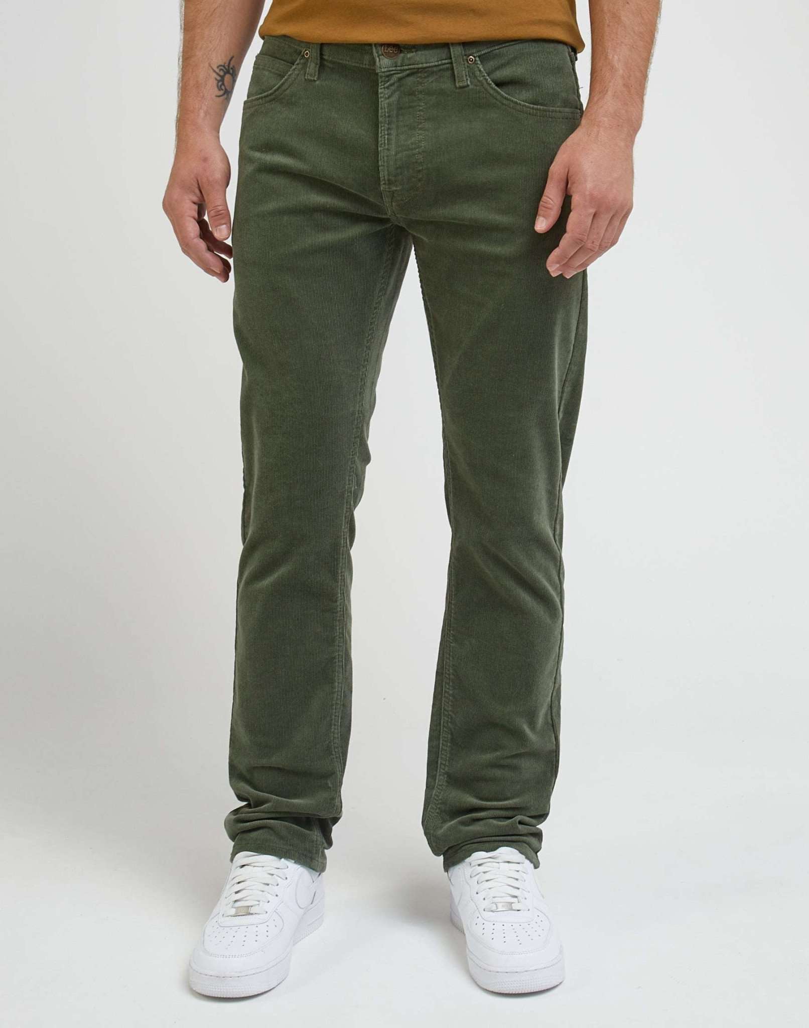 Pantaloni Daren Zip Fly in Olive Grove Lee   