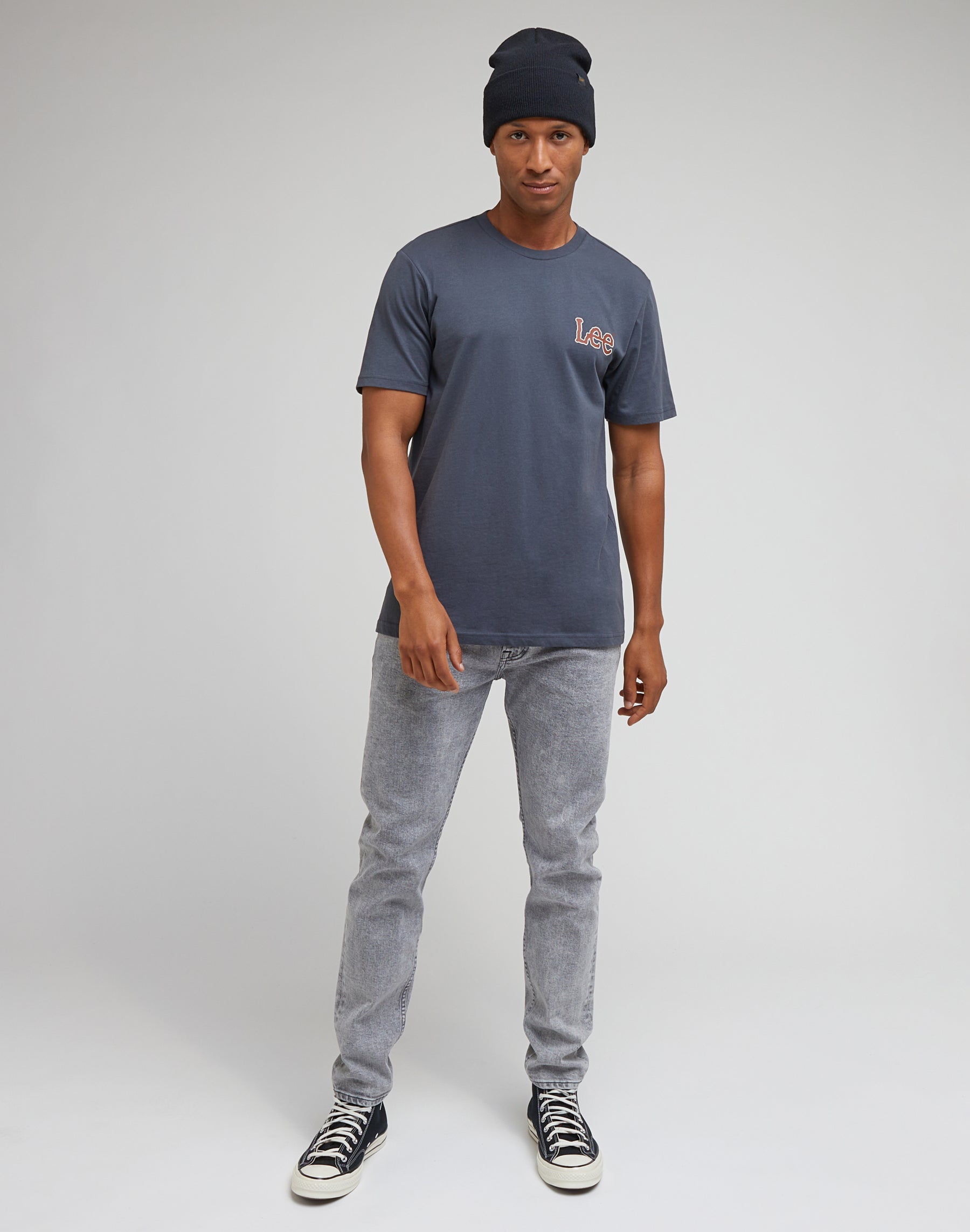 T-shirt Essential con maniche corte in Dusty Navy Lee   