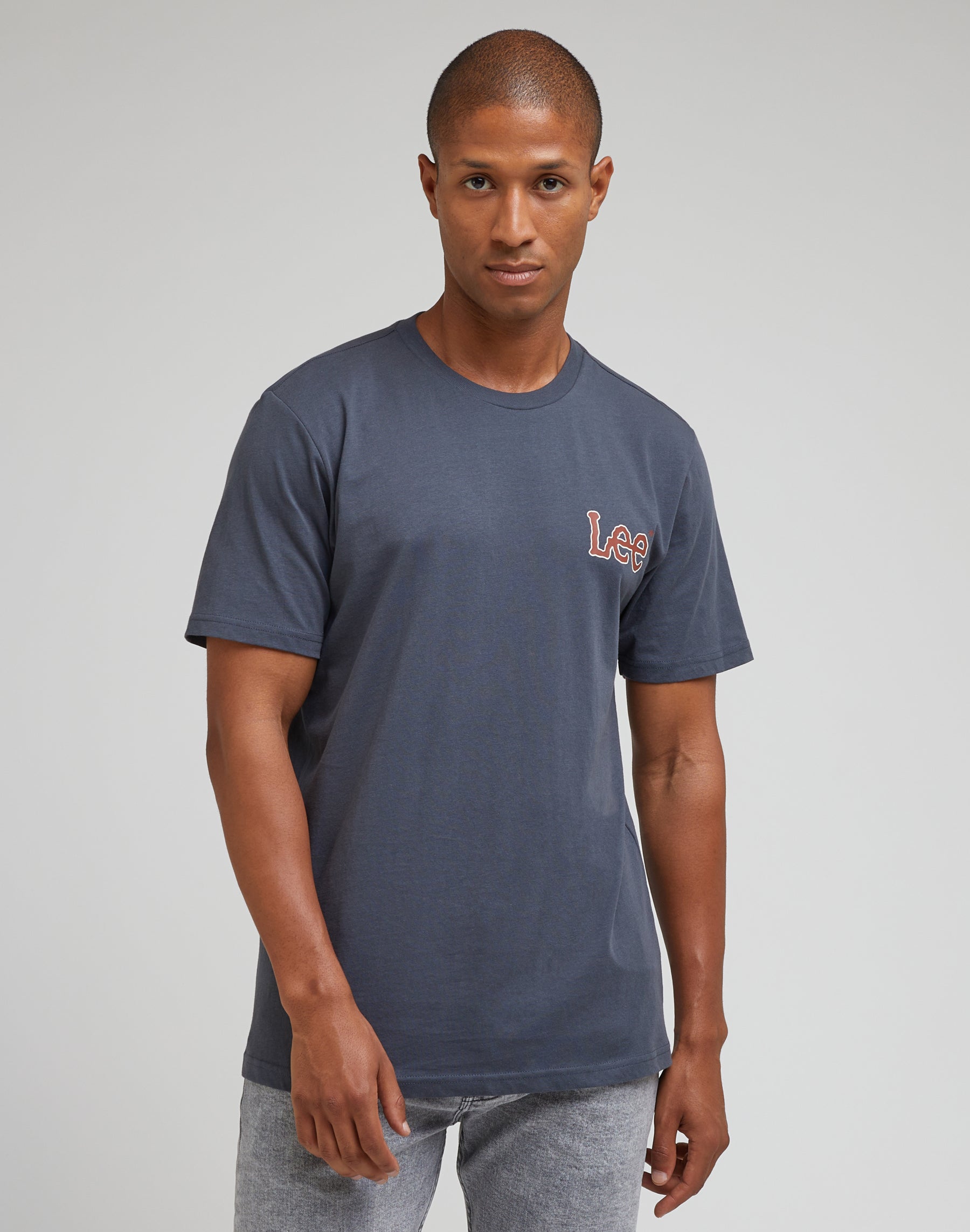 T-shirt Essential con maniche corte in Dusty Navy Lee   