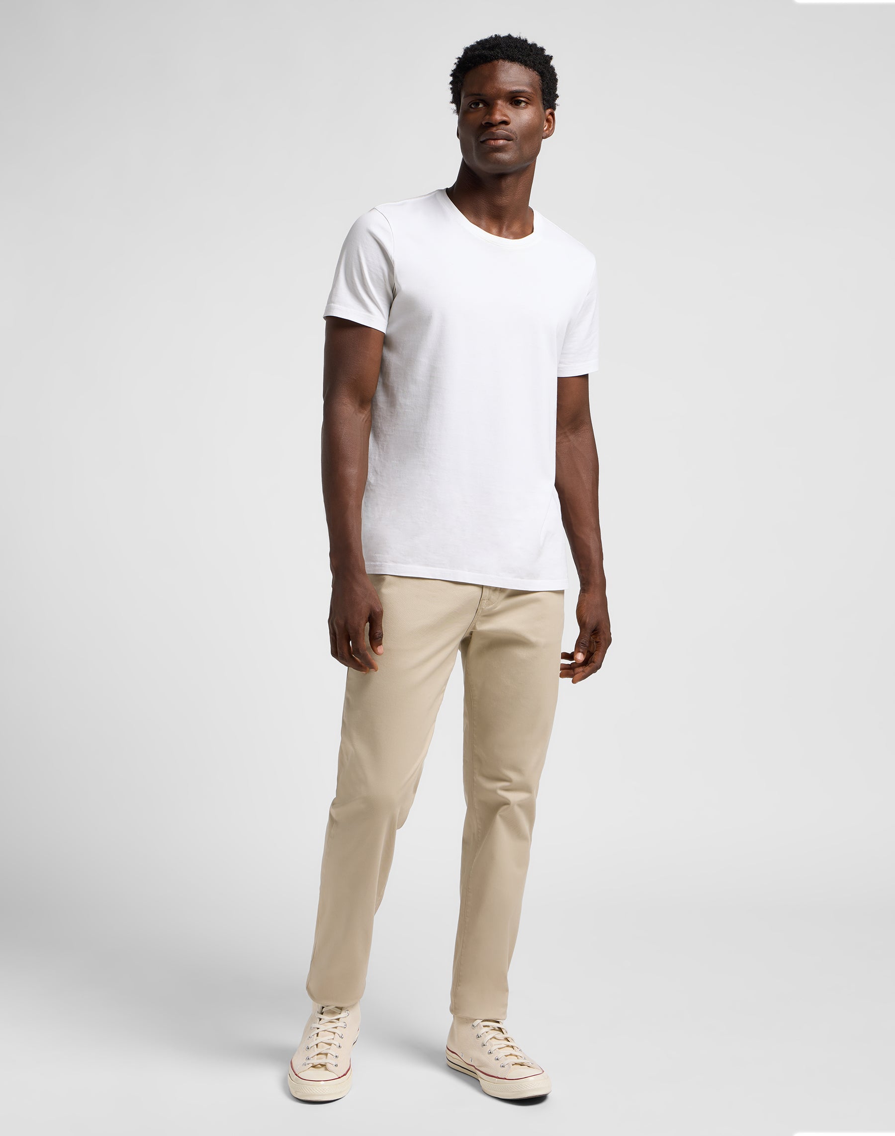 Pantaloni chino slim in pietra Lee